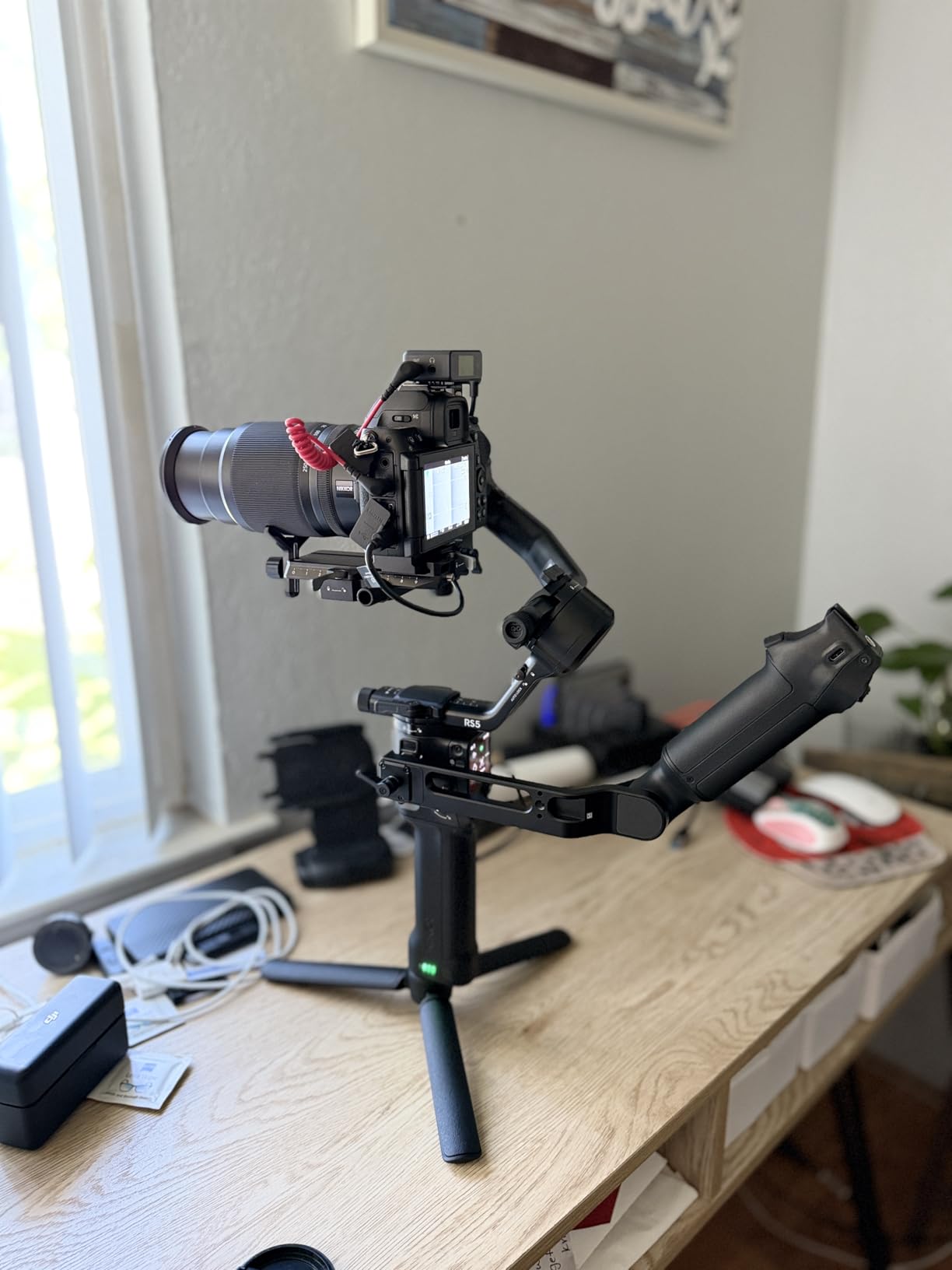 RS 5, Gimbal Stabilizer for Camera Canon/Sony/Panasonic/Nikon/Fujifilm, Fine-Tuning Knobs, 2nd-Gen Automated Axis Locks, Quick-Open Tripod, New Z-Axis Indicator customer photo 1
