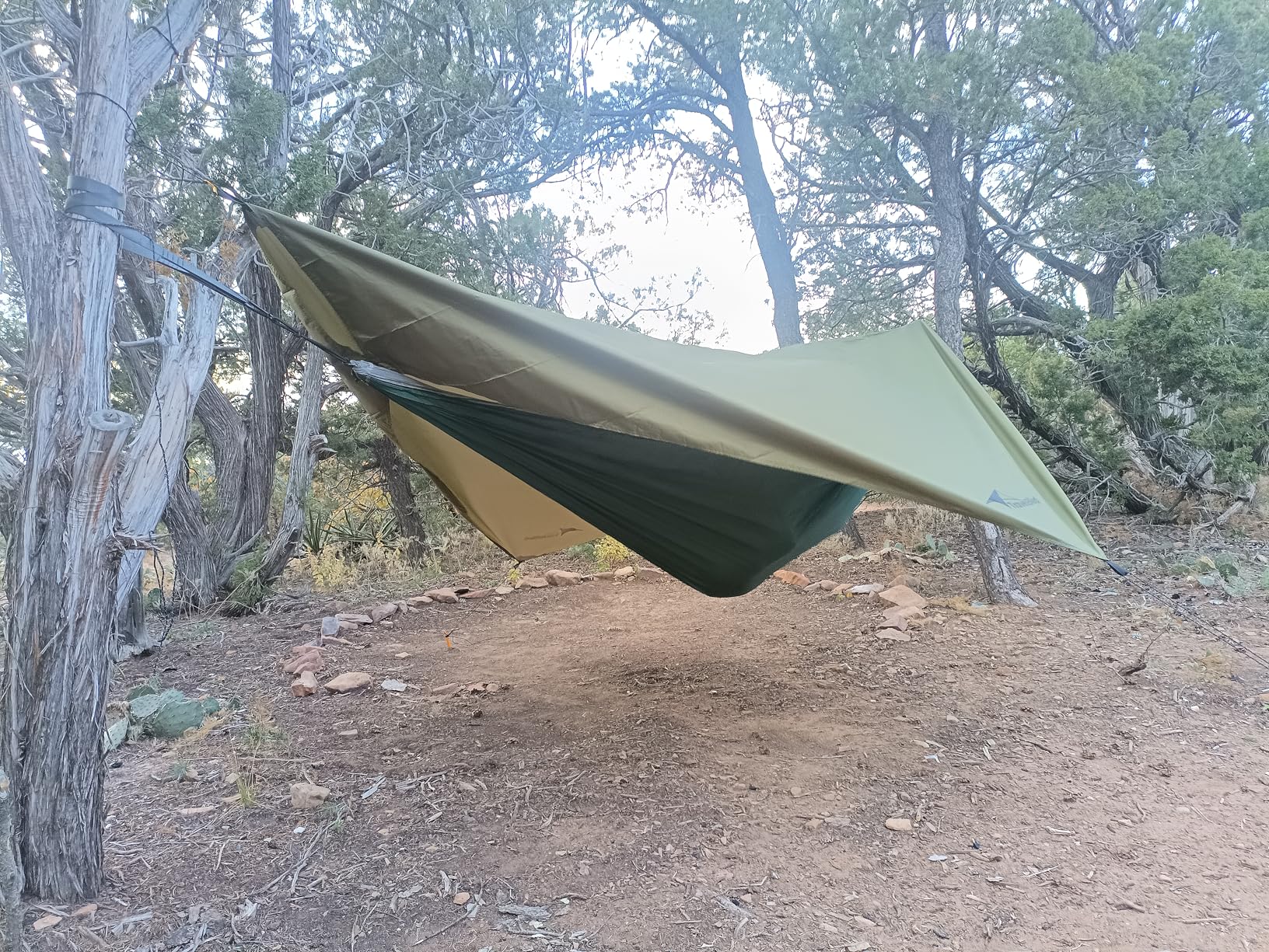 Hammock Rain Fly, 11 x 9 ft Waterproof Tarp with Doors, Lightweight & UV Protection Camping Tarp, Multifunctional for Backpacking Hiking Hammock customer photo 1