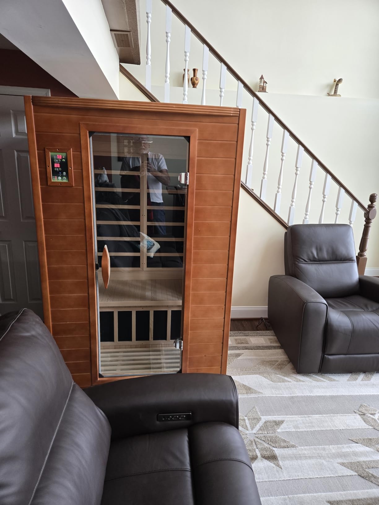 DYNAMIC SAUNAS Elite 1 Person Compact Ultra Low EMF FAR Infrared Sauna with Red Light Therapy & Bluetooth Speakers - Personal Indoor for Home & Gym customer photo 2