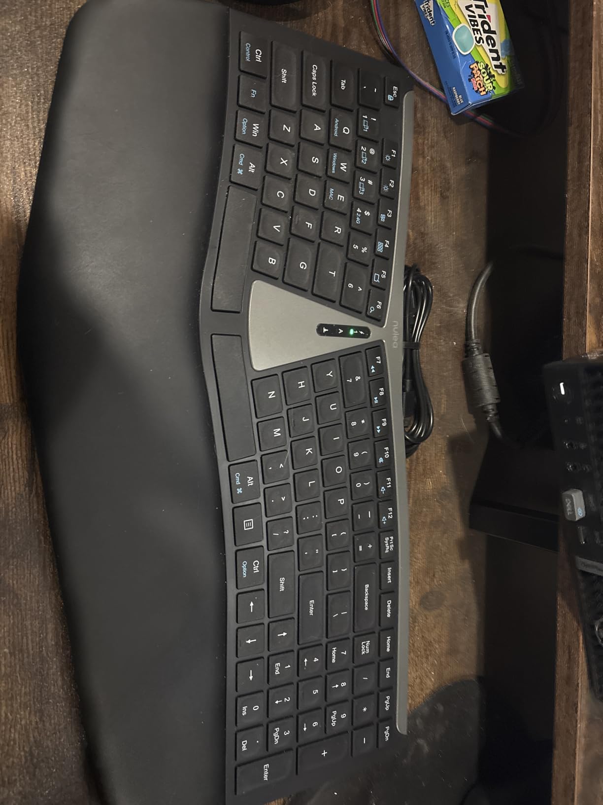 Nulea RT07B Wireless Ergonomic Split Keyboard, Wrist Rest, Natural Typing, Bluetooth and USB Connectivity, USB-C Rechargeable, Compatible with Windows Mac (Silver Black) customer photo 1