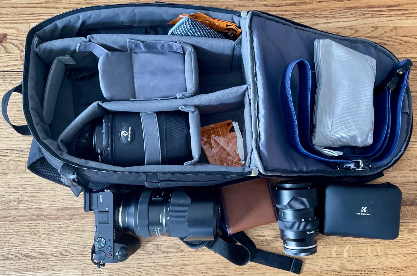 K&F CONCEPT Lightweight Camera Backpack Bag, Professional Photography Bag Compatible with Canon/Nikon/Sony Camera and Lens Accessories, Camera Case with Tripod Strap & Rain Cover customer photo 2