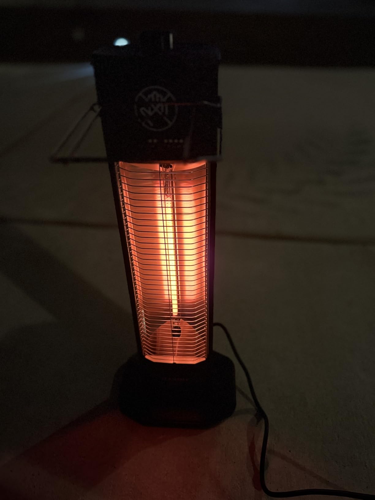 Outdoor Electric Patio Heater, 34-inch 1500W Infrared Tower Heater with Instant Heating, Tip-Over & Overheat Protection, IPX5 Waterproof Space Heater for Patio Garage Workshop Indoor & Outdoor Use customer photo 2