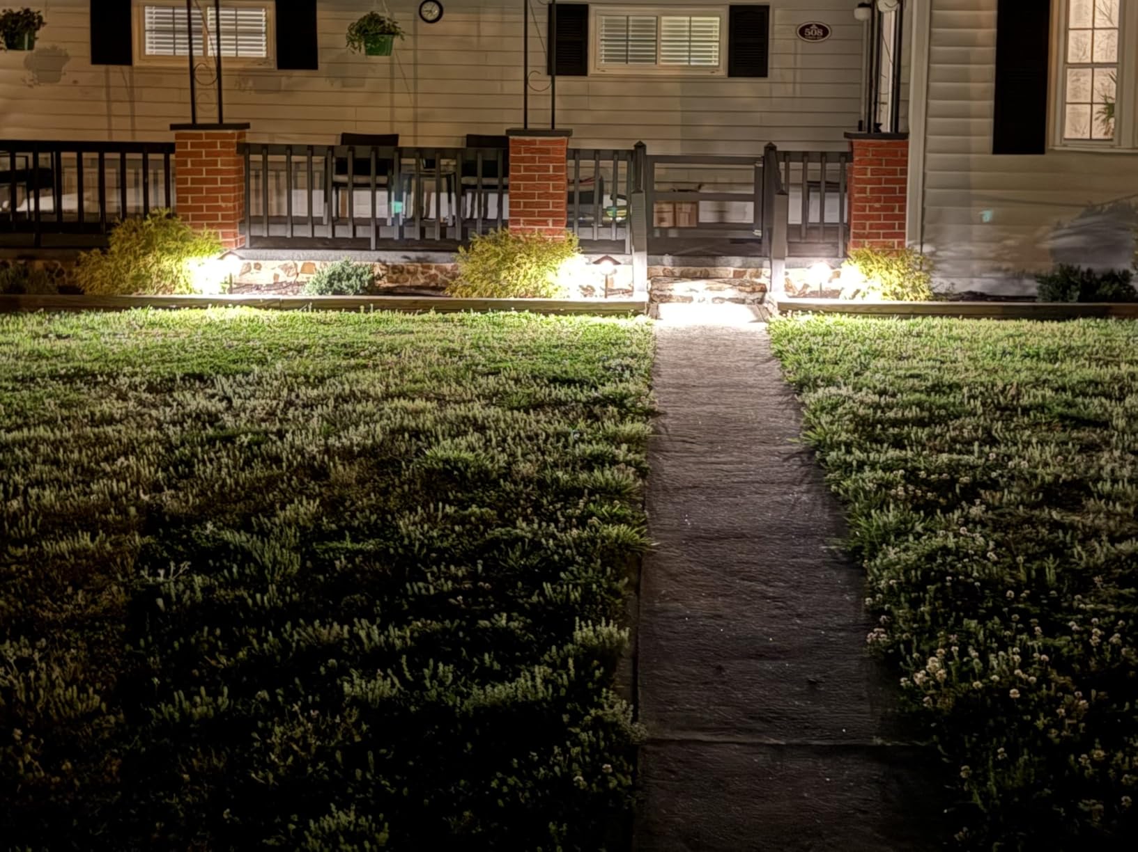 SUNVIE All-in-ONE Landscape Lighting Kit 6-Pack LED Outdoor Pathway Lights, 2-Pack Spotlights, 60W Transformer, 100FT 16/2 AWG Wire and Connectors Outdoor Landscape Lighting for Walkway Garden Yard customer photo 1