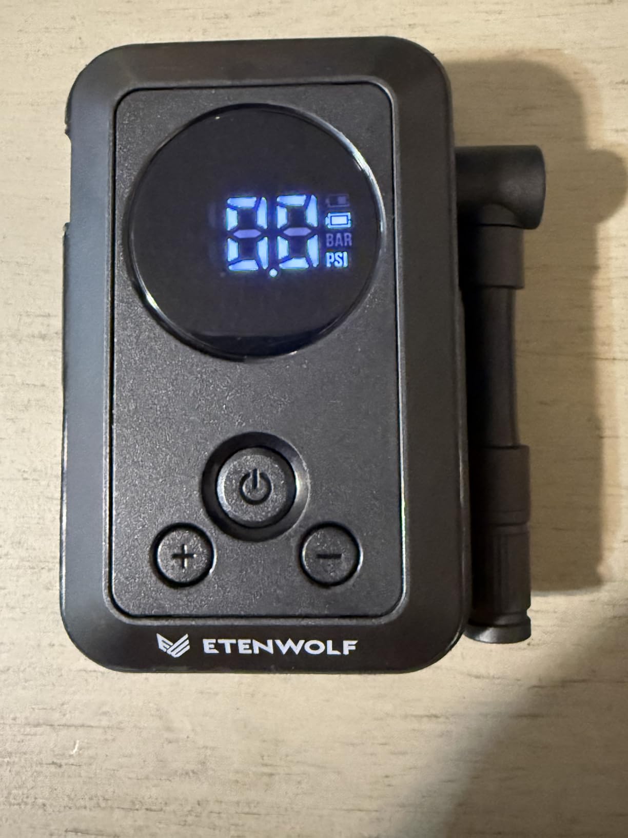 ETENWOLF Mini Bike Pump, 20s Fast Inflate Bicycle Pump with Gauge, 150PSI Portable Electric Bike Air Pump with Presta and Schrader Valve for Mountain Bike, Road Bike, Motorcycle, Car, Sport Ball customer photo 1