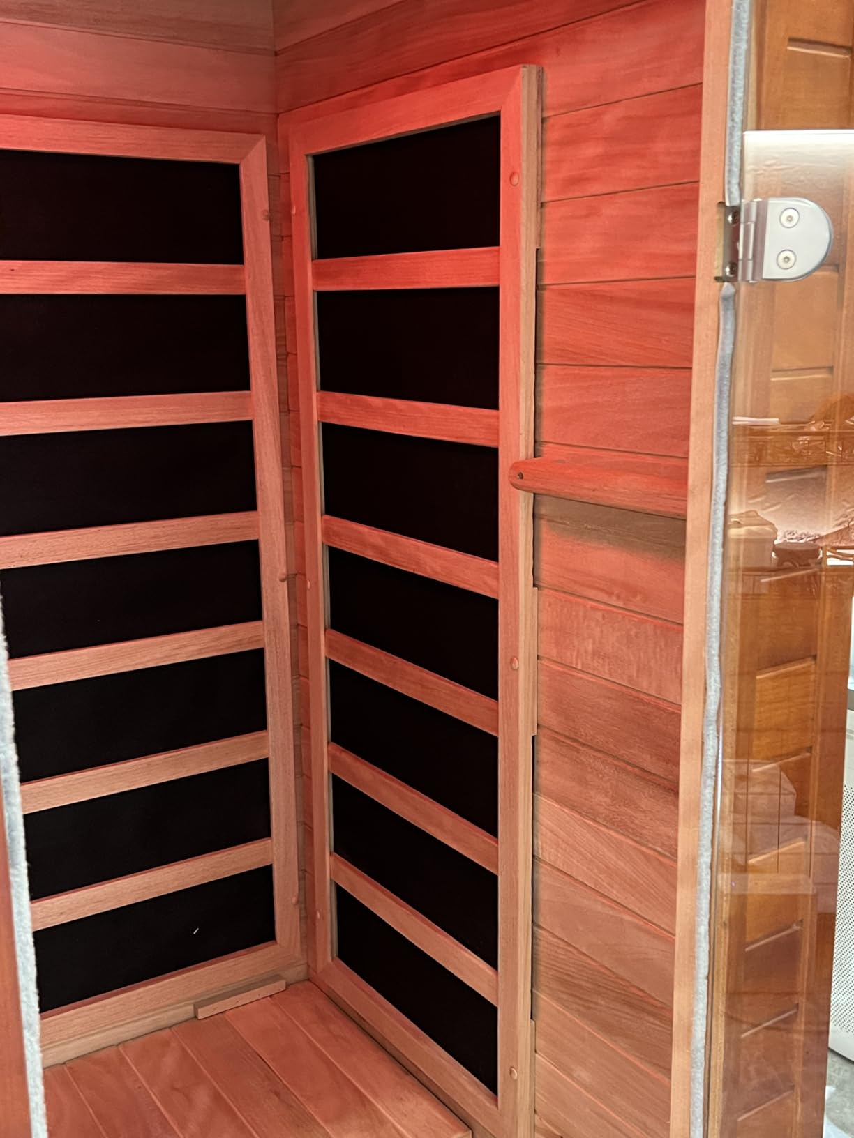 X-Vcak 1-2 Person Infrared Sauna, Dry Heat Sauna with Red Light Therapy, Bluetooth, Radio, 7-Color Therapy Light for Home, Indoor, Gym, Wellness Center, 36