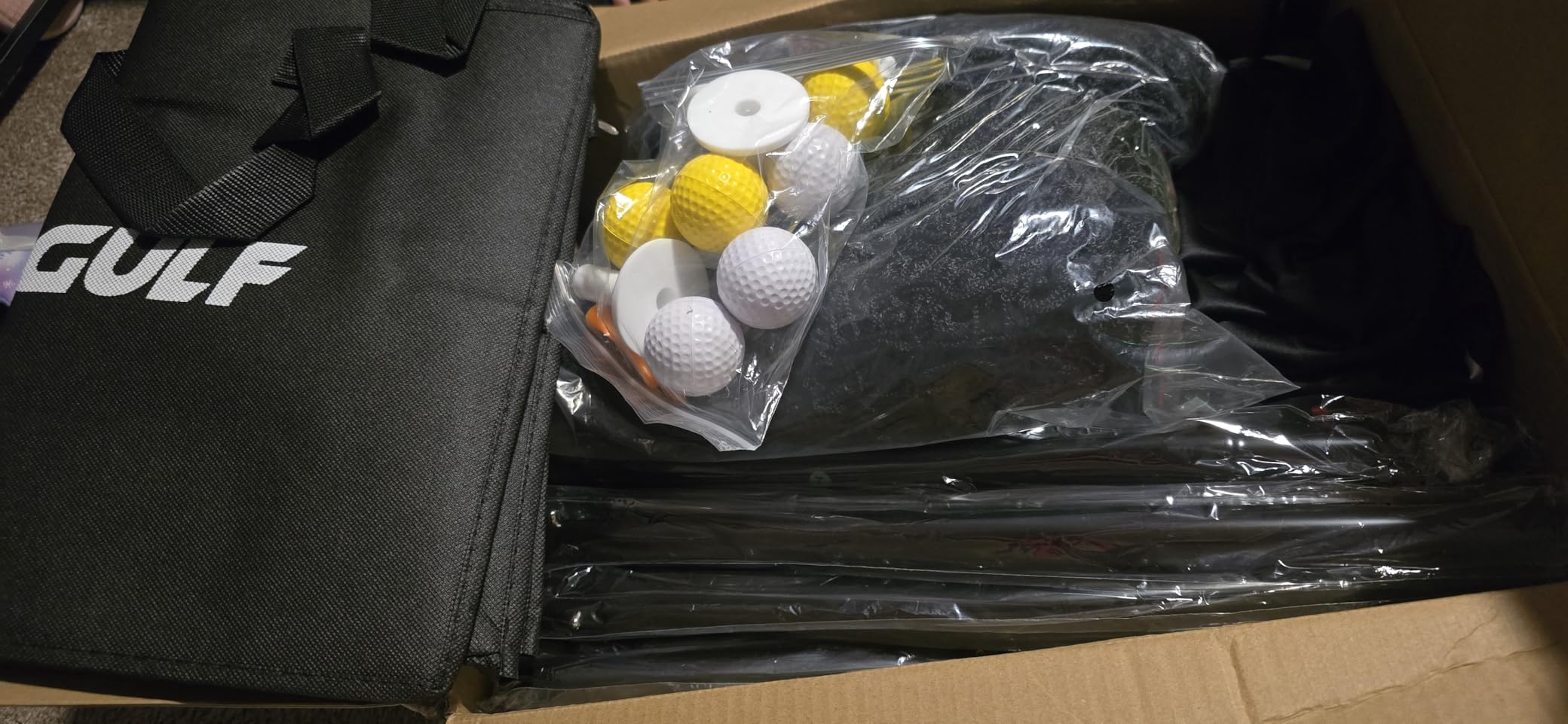 Pro Golf Net, 10x7ft Heavy Duty Golf Practice Net with Mat, Outdoor Indoor Hitting Nets with Noise Reduce Silk Target for Backyard Driving Chipping/Garage Training, Christmas Golf Gifts for Men Boys customer photo 1