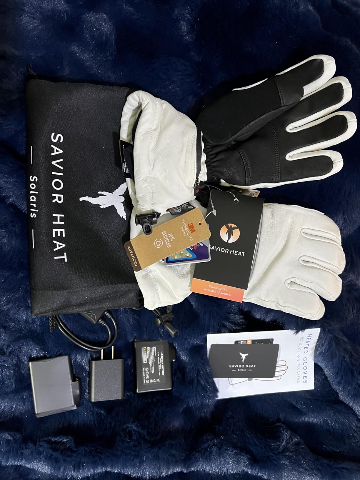 SAVIOR HEAT Heated Gloves for Men Women, EH 8 Pro Electric Leather Ski Gloves for Extreme Cold -5F, Aero-Grade Aerogel 3M Insulation, 3000mAh Rechargeable Battery Waterproof for Skiers customer photo 1