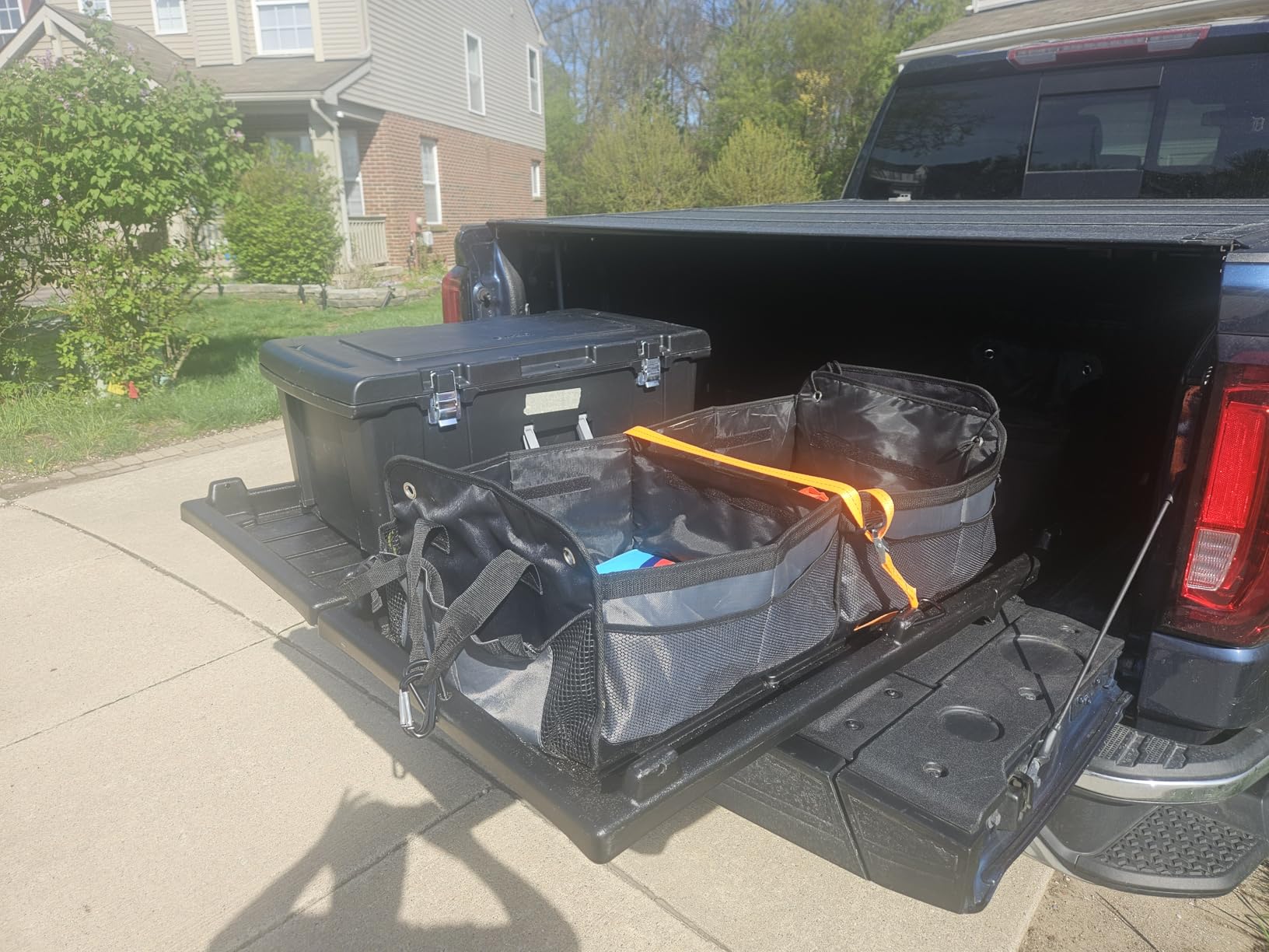 Slide-Out Truck Bed Cargo Tray Compatible with Ford F150 Chevy Silverado GMC Sierra Dodge Ram Toyota Tundra HDPE Lightweight Sliding Organizer Trolley System Accessories (5.2FT+ Bed ONLY) customer photo 1