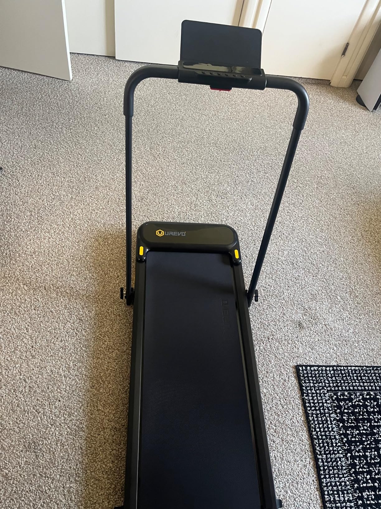 UREVO Strol 2E Smart 2-in-1 Folding Treadmill, Compact Walking Pad with Safety Handle, Plug and Play, Standing Desk Treadmill with Dual LED Display, Smart APP, Walking or Running for Home Office customer photo 2