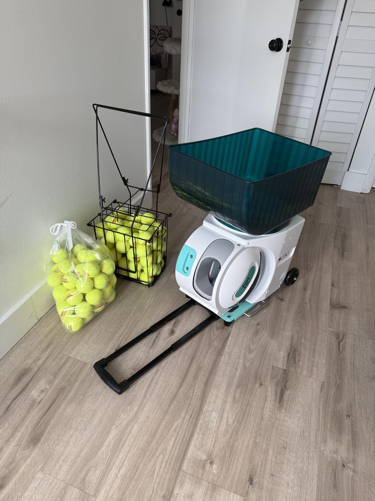 PONGBOT Tennis Ball Machine, APP and Remote Control, Custom Drills, 150 Ball Capacity, Max 80mph,8+ Hours of Endurance, Dual Motor for Topspin and Backspin, PACE S customer photo 1