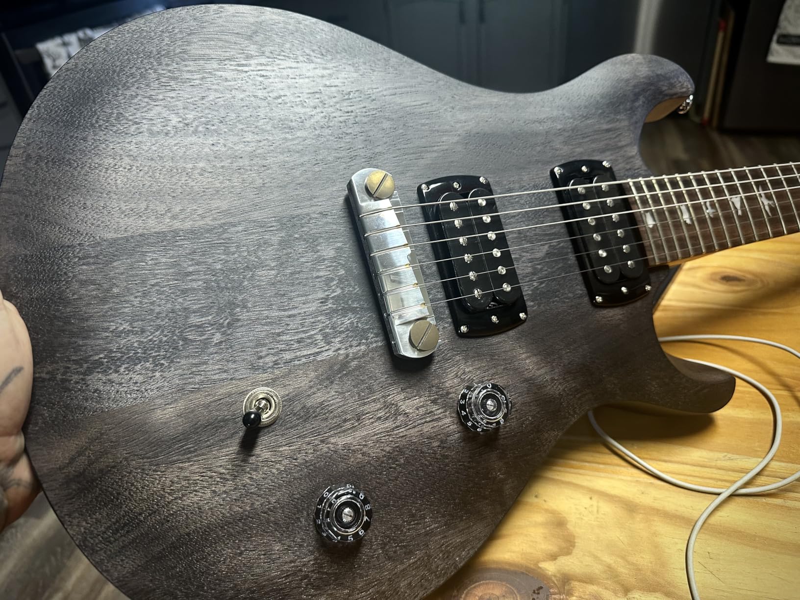 PRS SE CE24 Standard Stoptail Satin, Ice Blue Metallic customer photo 2