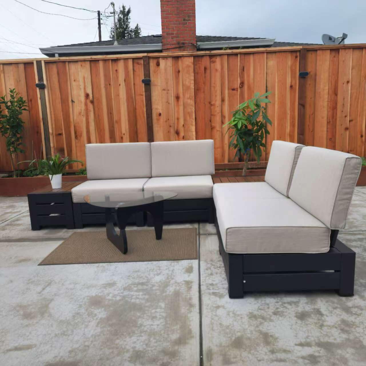 SUNSHINE VALLEY Upgraded 6-Piece Metal Patio Furniture Set with 5.9