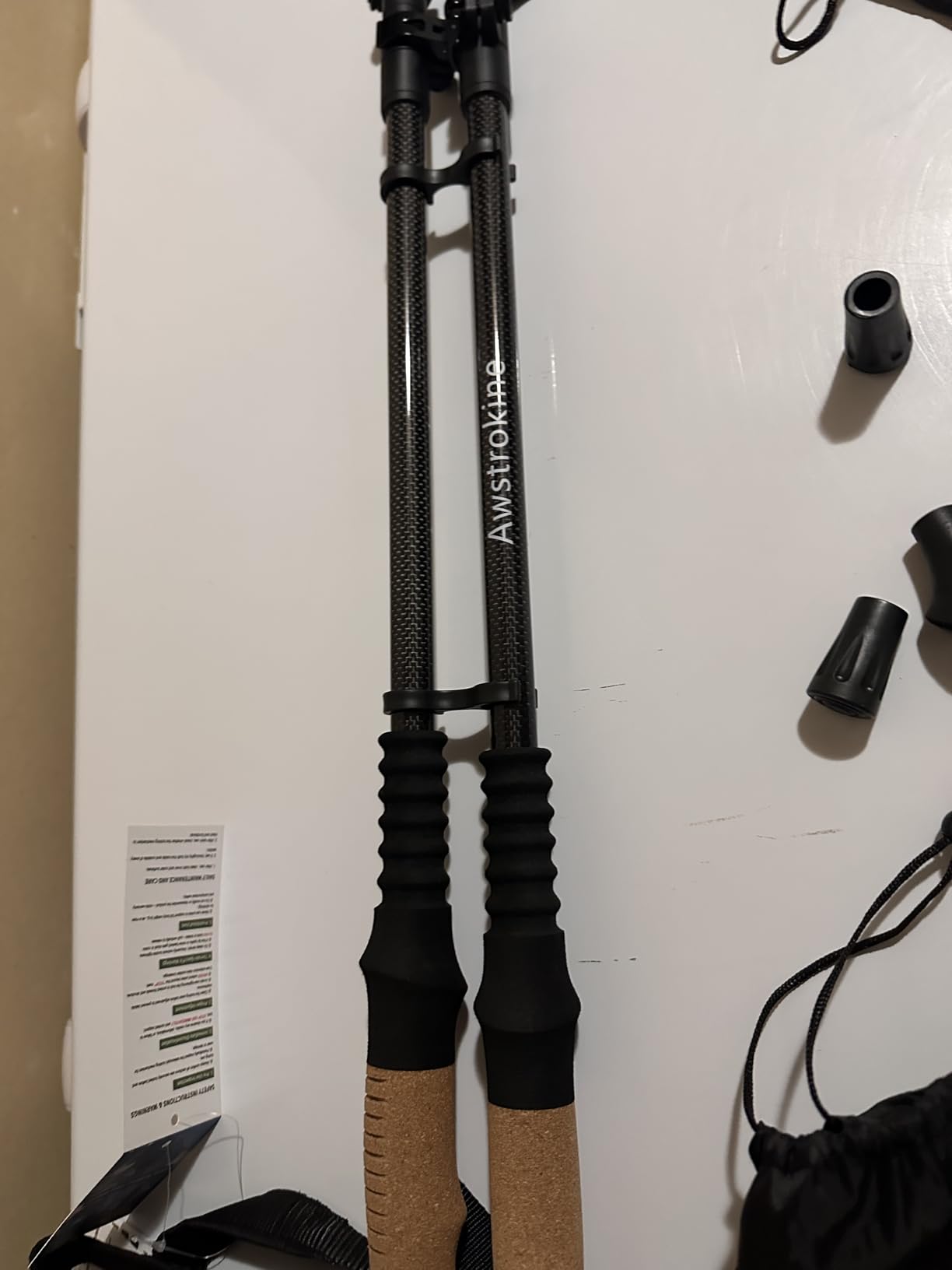 Carbon Fiber Trekking Poles - Lightweight Collapsible Hiking Poles with Cork Grips & Quick Flip Locks, Adjustable Hiking Sticks & All-Terrain Accessories for Women & Men customer photo 1