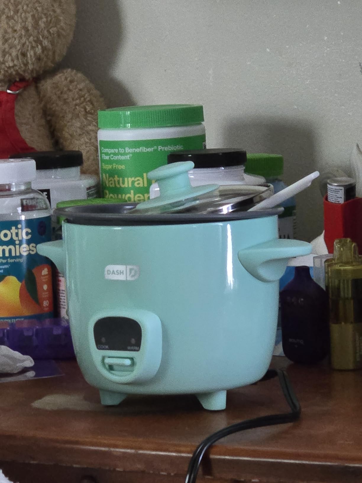 Dash Mini Ceramic Rice Cooker - Designed for Single-Serve Cooking - Compact Rice Cooker with Nonstick Removable Pot, Keep Warm Function & Easy-to-Clean Sleek Design - Aqua Ceramic customer photo 1