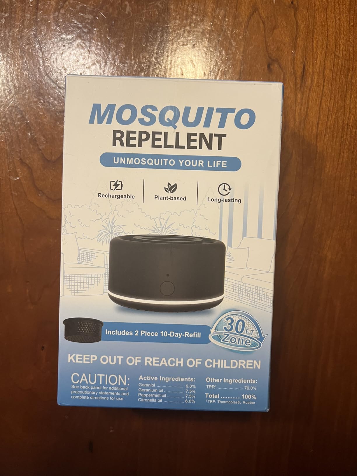 Mosquito Repellent Outdoor Patio, Recharageable Mosquito Repeller 2 Plant-Based Refills, Ready-to-use Mosquito Repeller Device for Camping Outing(Black, Pack of 1) customer photo 1