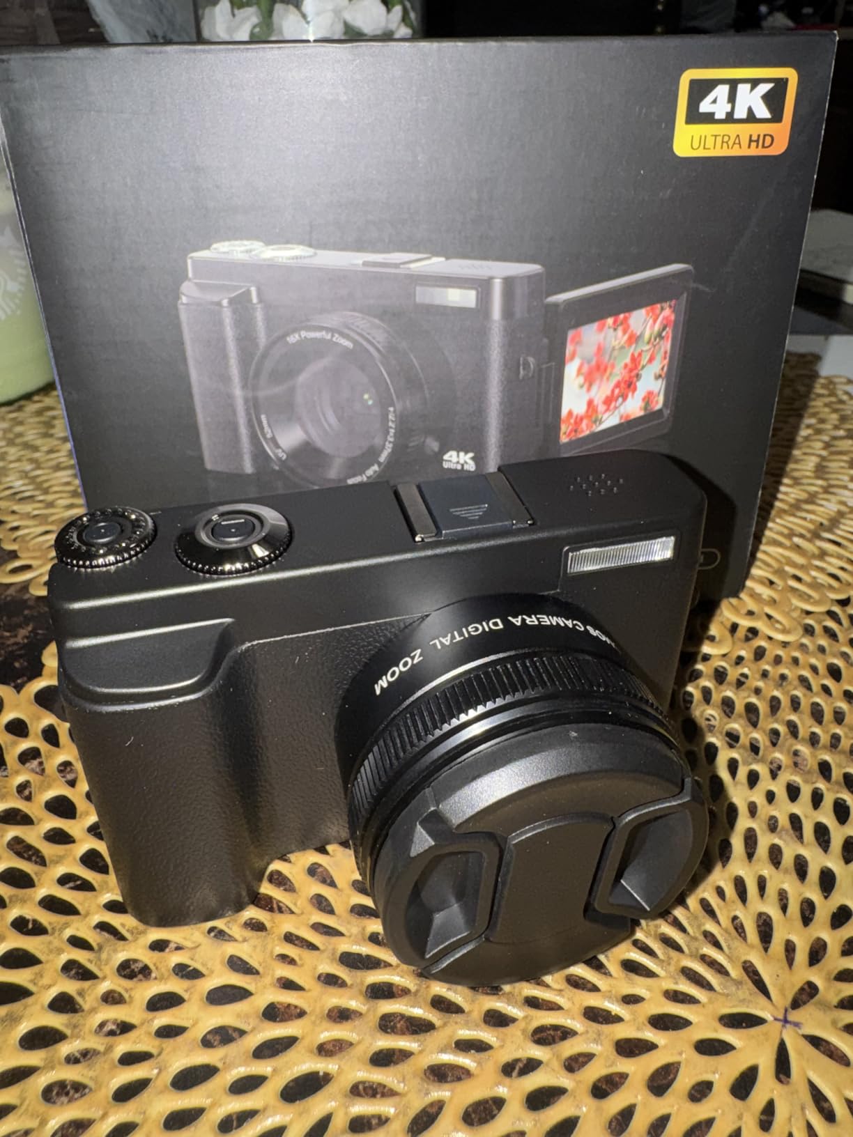 4K Digital Camera for Photography, WiFi Autofocus 64MP Vlogging Camera for YouTube, 180 Degree 3