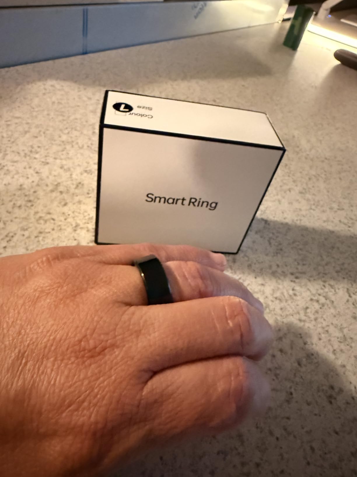 Smart Health Ring, Featuring Stress and Sleep Monitoring Functions, Compatible with iOS and Android, Waterproof Fitness Tracker for Women & Men, No Subscription Fee customer photo 1