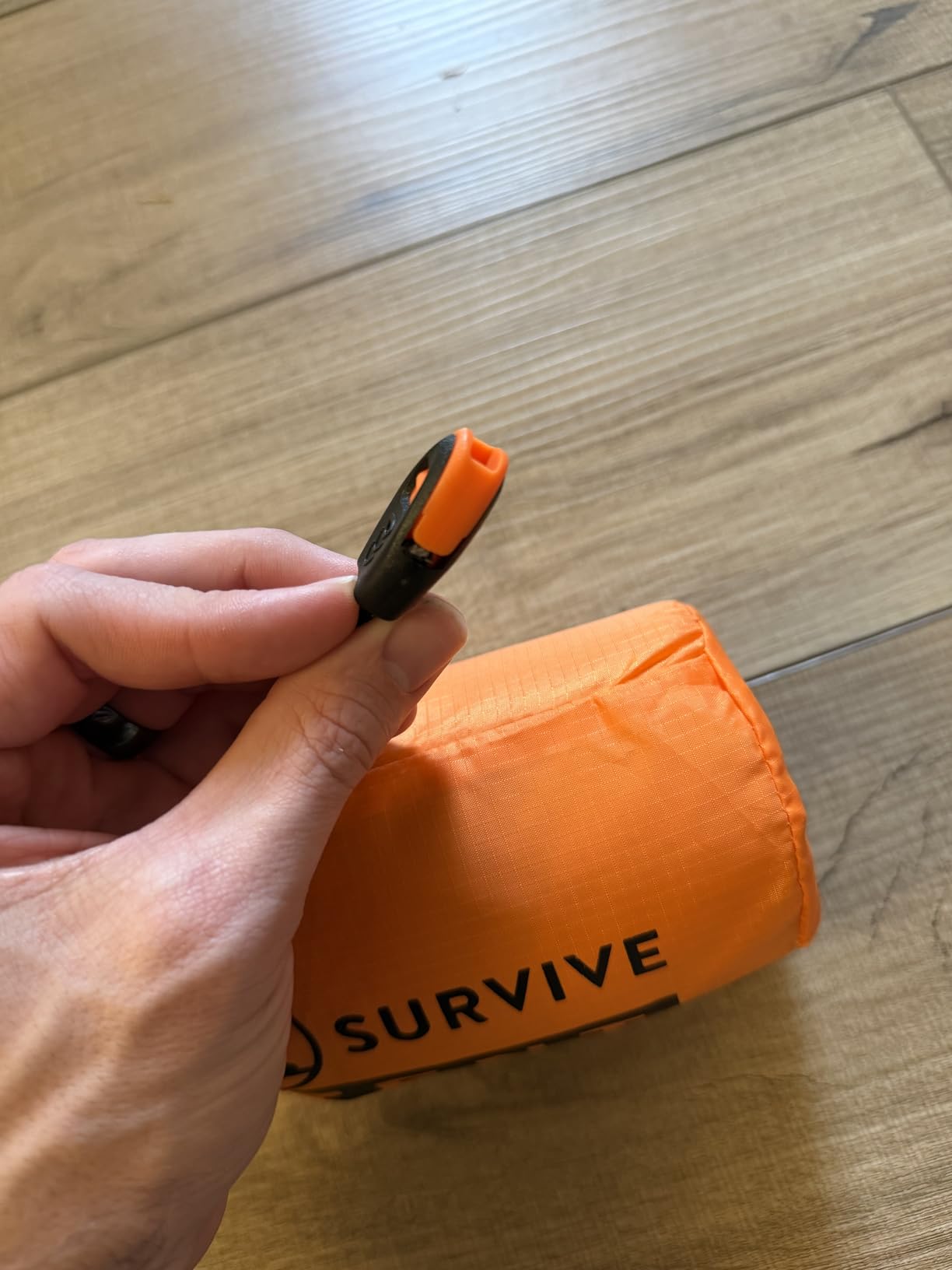 SURVIVE Survival Tent with Doors, 2 Person Mylar Emergency Camping Hiking Shelter for Survival Kits, All Weather Thermal Protection, Includes 22 ft of Paracord and Whistle customer photo 1