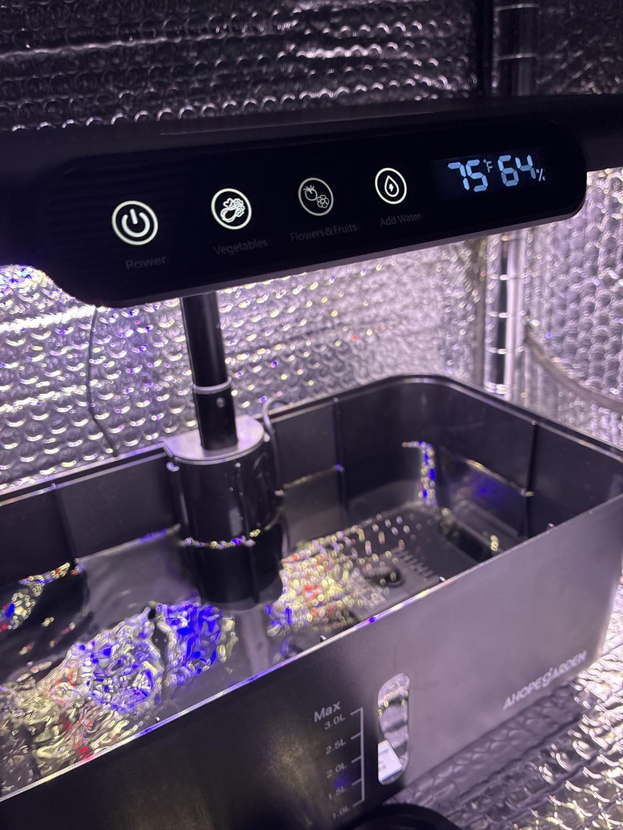 Ahopegarden Hydroponics Growing System Herb Garden: 10 Pods Indoor Garden Kit with LED Grow Light and Smart Temp & Humidity Display customer photo 2