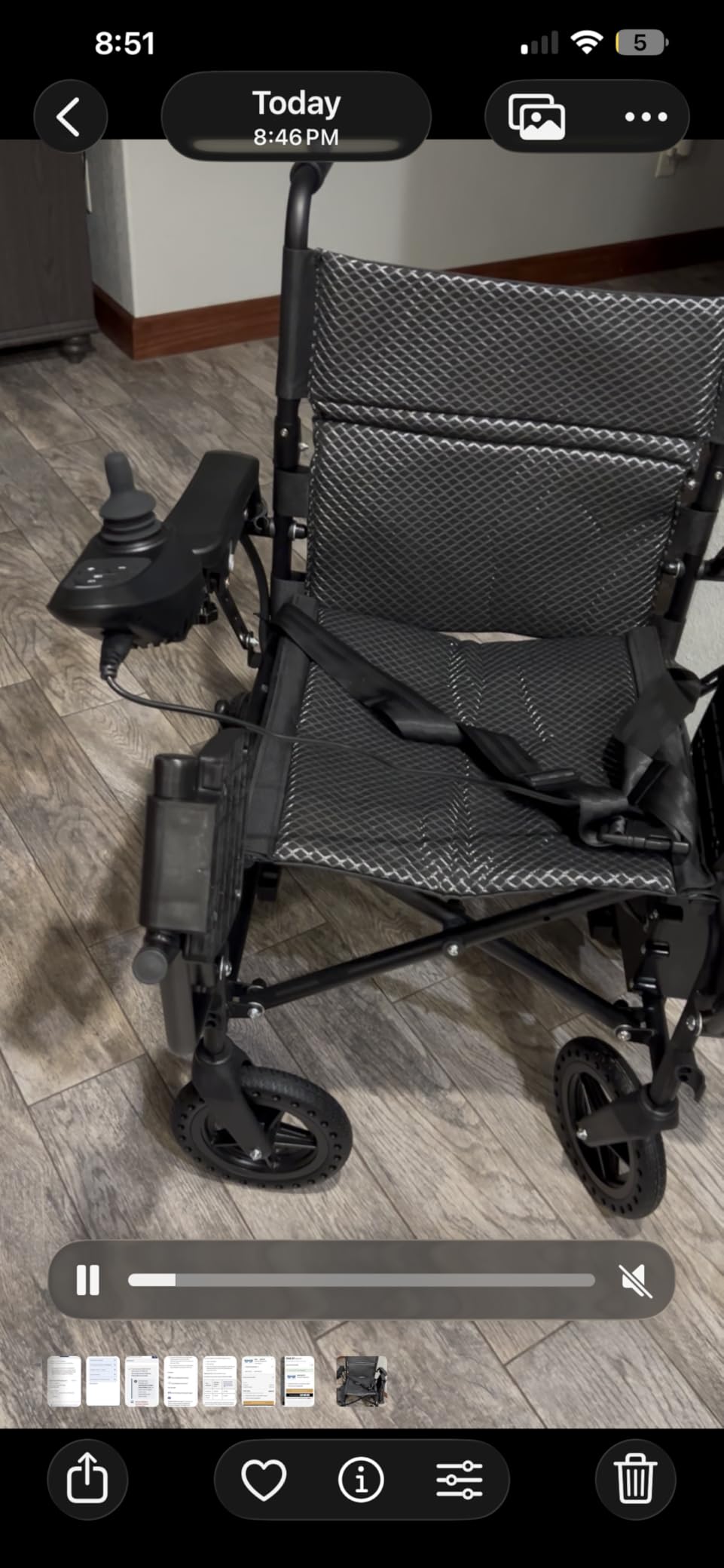 [2026 Upgrade] Hassky Electric Wheelchair for Adults Foldable, 15 Miles Range Motorized Wheelchair, All Terrain Power Wheelchairs for Seniors Supports Up to 350 lbs Black customer photo 1
