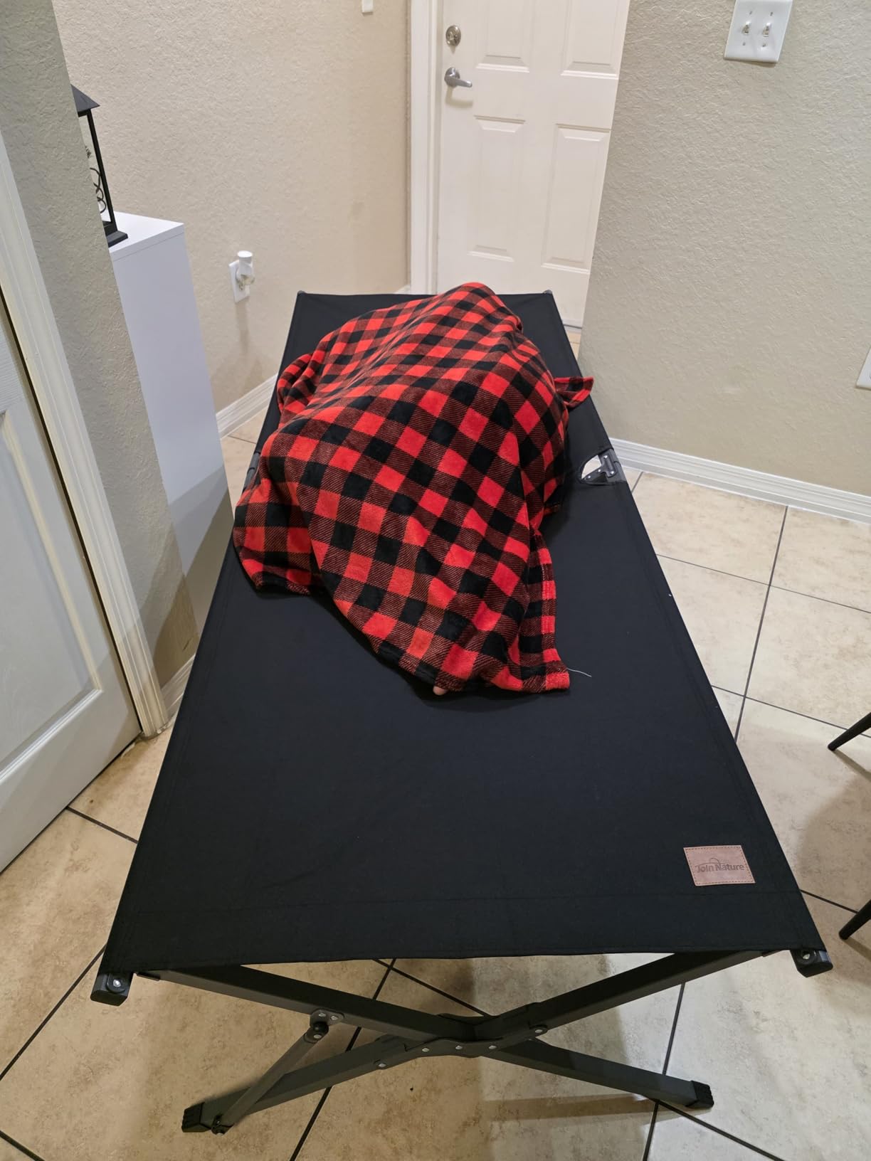 Join Nature Oversized Camping Cot Foldable for Adults - Upgraded Version Easy-to-Assemble Sleeping Cots for Outdoor, Supports Campers up to 6.9ft or 450lbs, with Storage Bag, 82