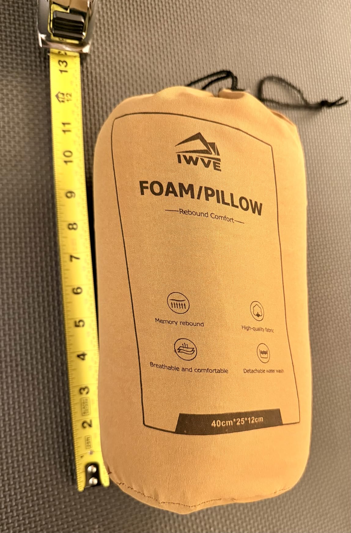 Thick Camping Memory Foam Pillow, Compressible & Ultralight Travel Pillow for Backpacking - Ergonomic Neck & Lumbar Support for Side Sleepers, Compact for Hiking, Car, Airplane customer photo 2