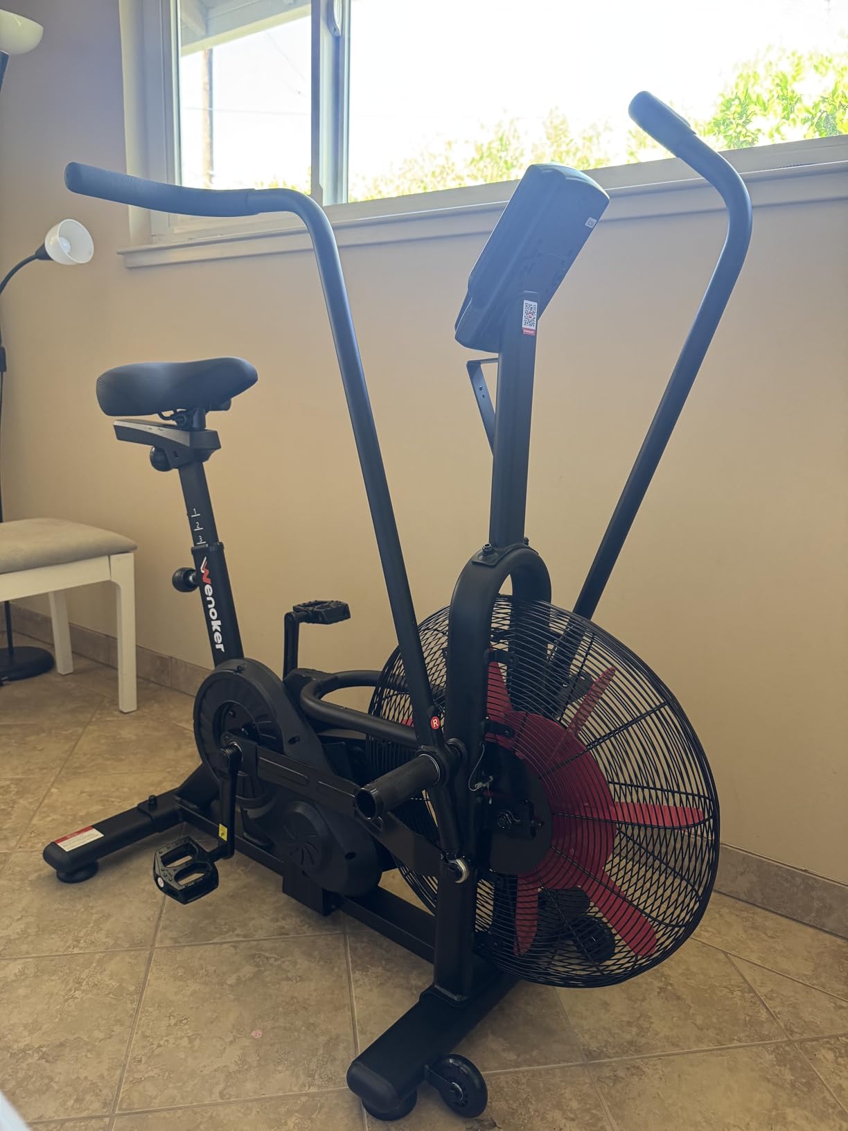 Assault Bike, Wenoker Air Bike with Smart APP, ISCC PLUS Certified, Dual Action Handlebars Exercise Bike 350LBS Capacity for Home Gym HIIT Full Body Workout customer photo 1
