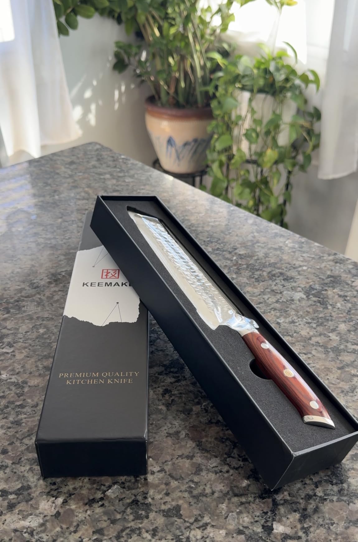 KEEMAKE Kiritsuke Chef Knife, 8 Inch Damascus Japanese Kitchen Knife with Ergonomic Pakkawood Handle customer photo 2