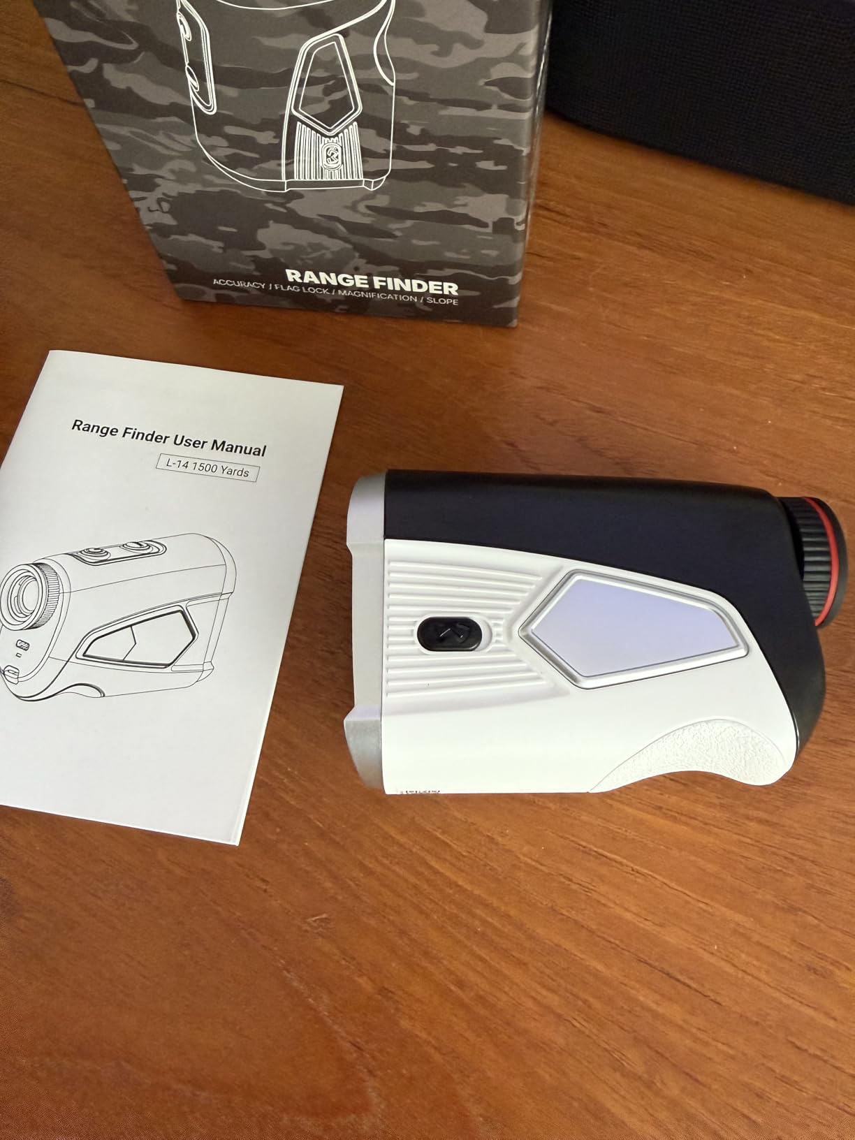 Upgraded 0.5 Second Easily Lock on a Pin Golf Rangefinder with Slope 2X HD Bright LCD, 1500 Yards Range Finder for Golf/Hunting, 7X Magnification with Flag Pole Locking Vibration, Golf Gifts Pcs customer photo 2