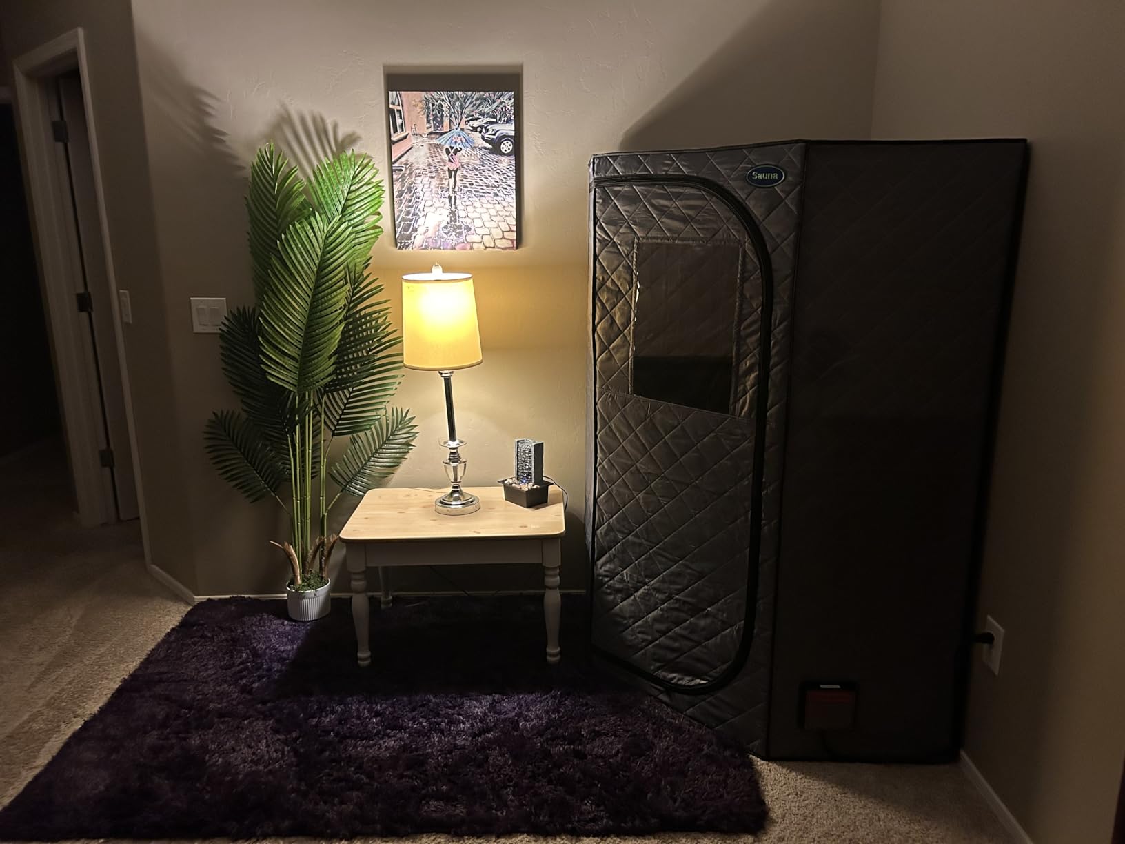 1 Person Portable Infrared Sauna, Full Size Portable Sauna Tent for Home, 1,020watt, Far Infrared Sauna Tent,with Heating Foot Pad,Portable Chair, L31.5 x W31.5 x H68.9 customer photo 1