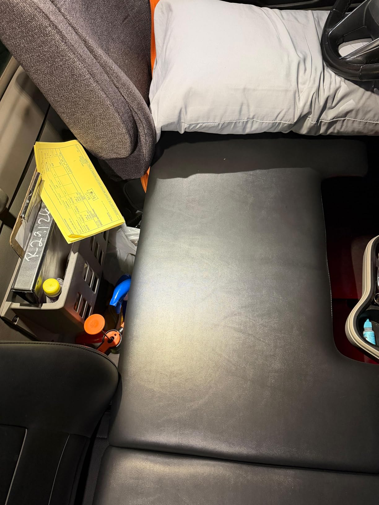 Foldable Bed for Semi-Truck Drivers | Day Cab Bed | Non-Inflatable, Lightweight & Durable | Stable & Portable | Semi Truck Cab Mattress | 250 lb Capacity customer photo 1