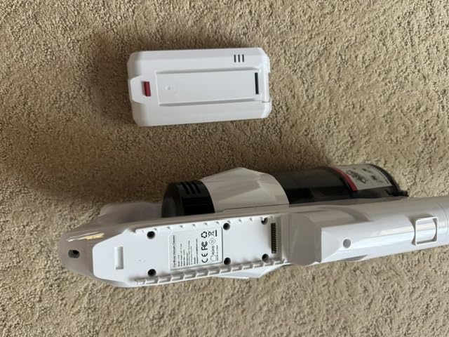 Tikom V750 Cordless Vacuum Cleaner for Home, 45000Pa/500W Stick Vacuum with LED Display, Charging Wall Dock, Anti-Tangle, Lightweight Handheld Vacuum for Pet Hair, Hard Floor, Carpet, White customer photo 2