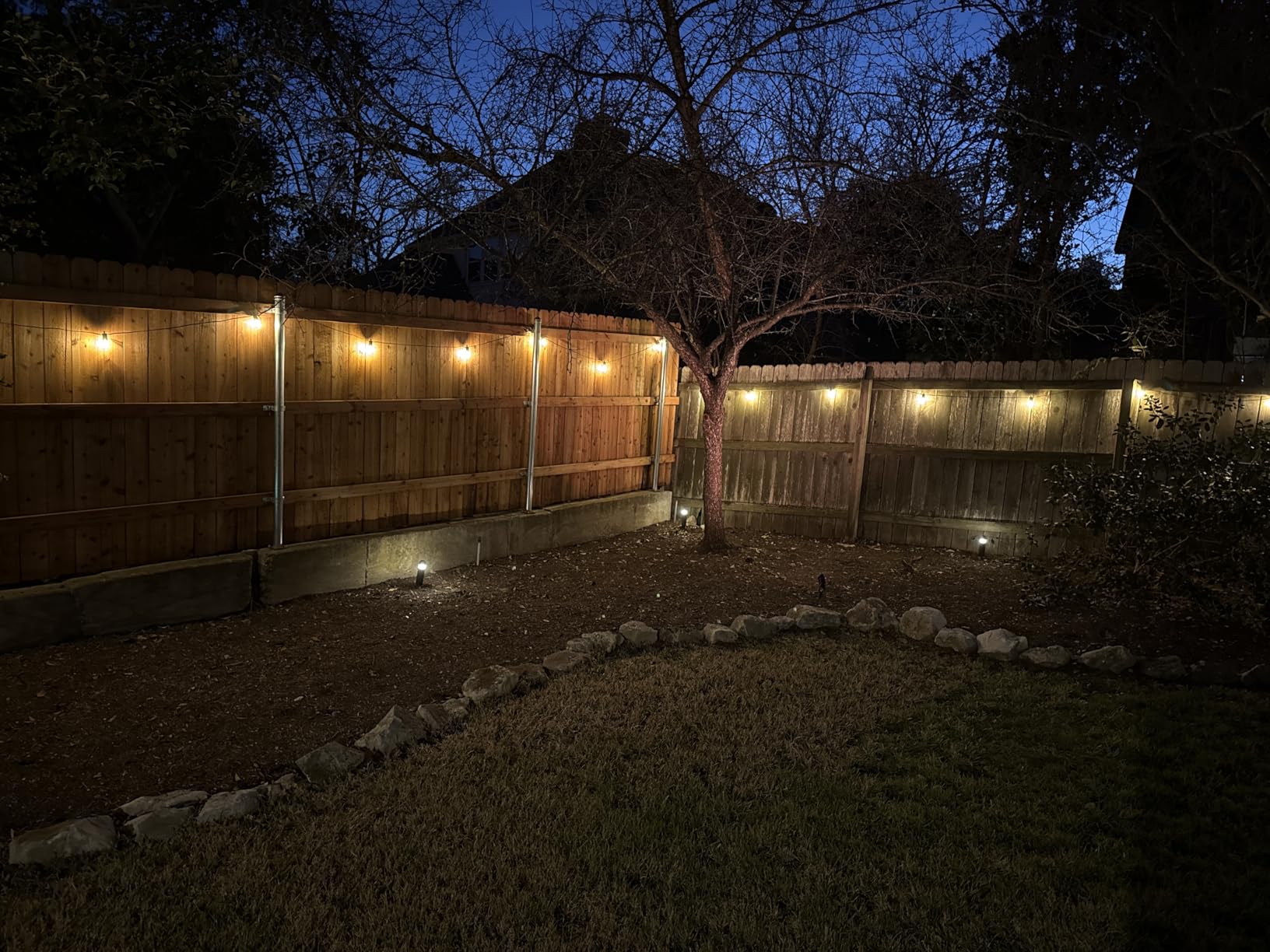 Outdoor String Lights LED Patio-Light - 100Ft Outside Waterproof Dimmable Porch Lights with Remote Shatterproof S14 Bulbs Outside Hanging Light Connectable Lighting customer photo 2