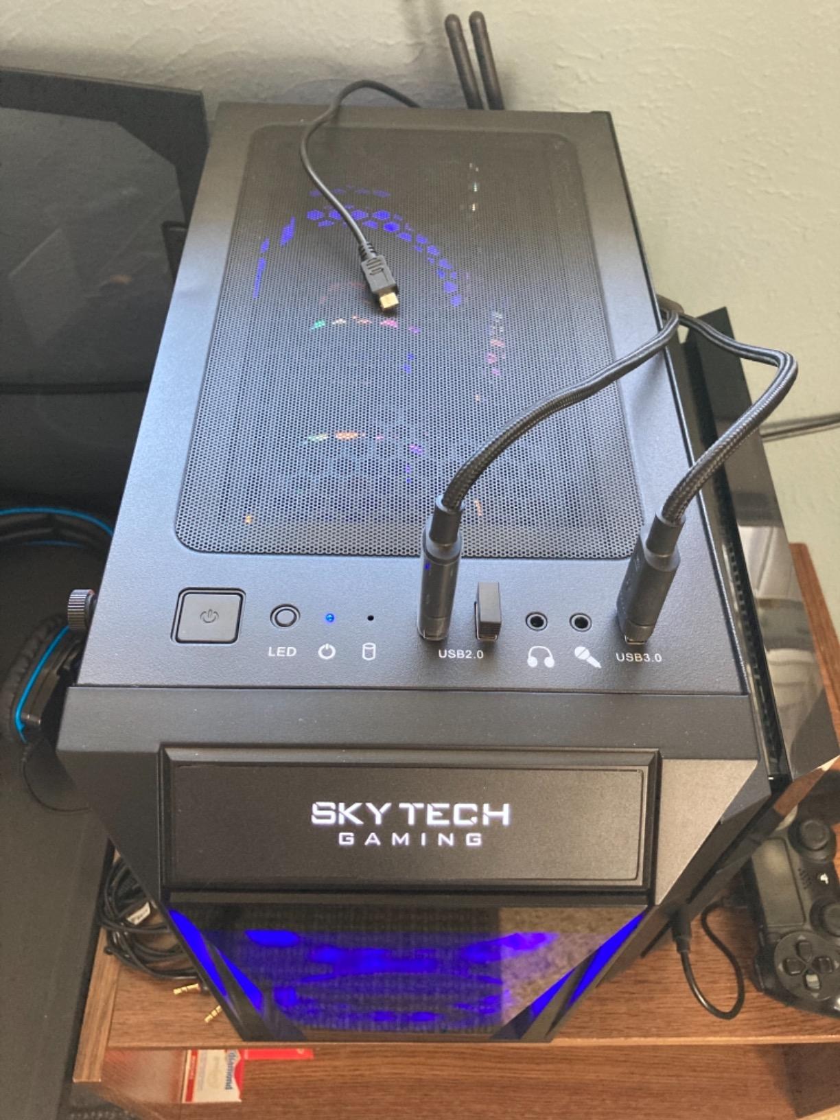 Skytech Gaming Archangel Gaming PC, Intel i5 14400F 2.5GHz, NVIDIA RTX 5060, 1TB NVMe SSD, 32GB DDR4 RAM 3200, 650W Gold PSU, Wi-Fi, Win 11, Desktop customer photo 1