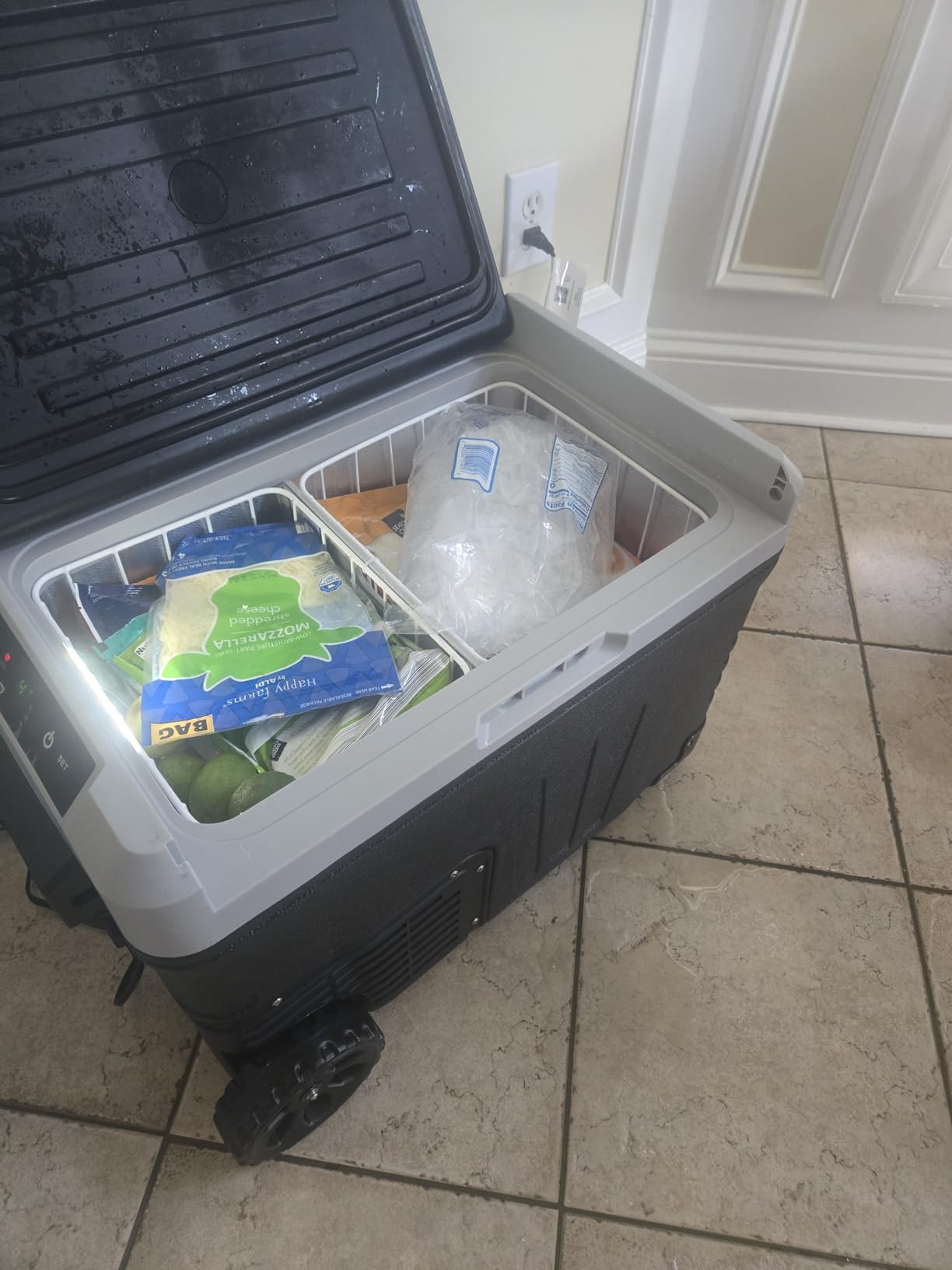 EUHOMY 12 Volt Refrigerator, 53QT(50L) Electric Cooler, Portable Freezer 12V/24V DC 100-240V AC, 12V Fridge -4F~68F, 12V Cooler with Wheels & 2 Baskets for Travel,Camping,Truck,Boat customer photo 2