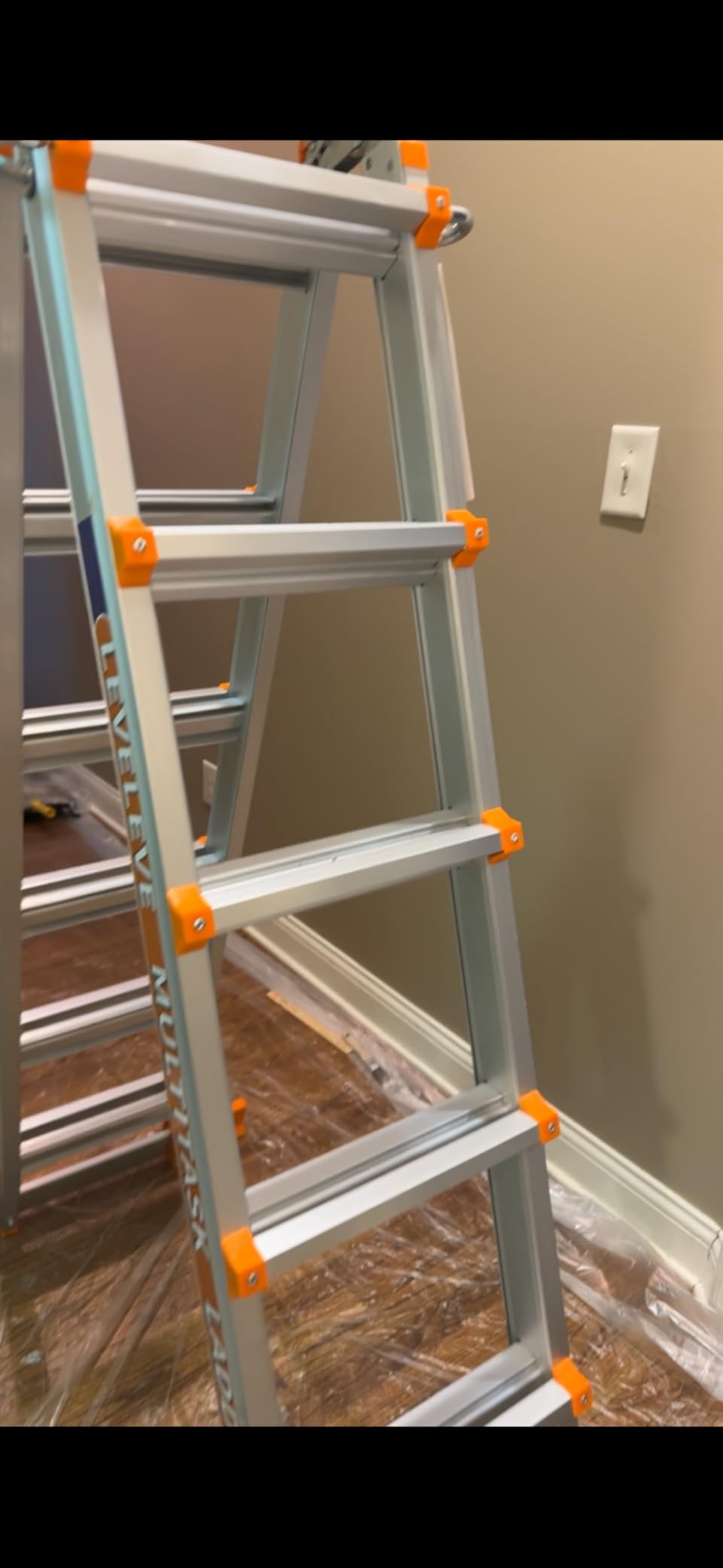 LEVELEVE 22FT Extension Ladder,A Frame 6 Step Ladder with Stabilizer Bar & Wheels,330 lbs Security Load Multi Position Ladder for Stairs Home Indoor Outdoor Roof customer photo 1