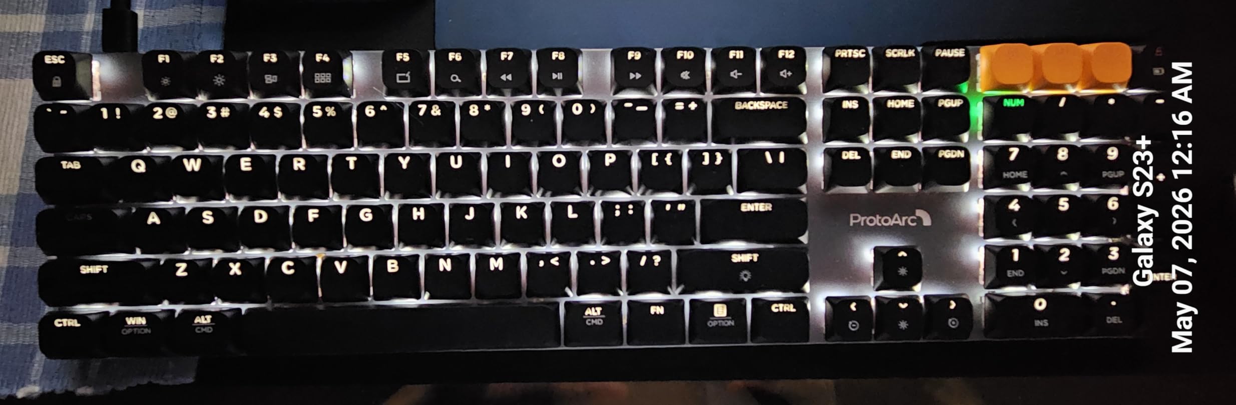 ProtoArc K310 Pro Bluetooth Mechanical Keyboard, Wireless Backlit Keyboard for Mac/Windows, Low Profile Quiet Keys, Multi-Device, Aluminum customer photo 1