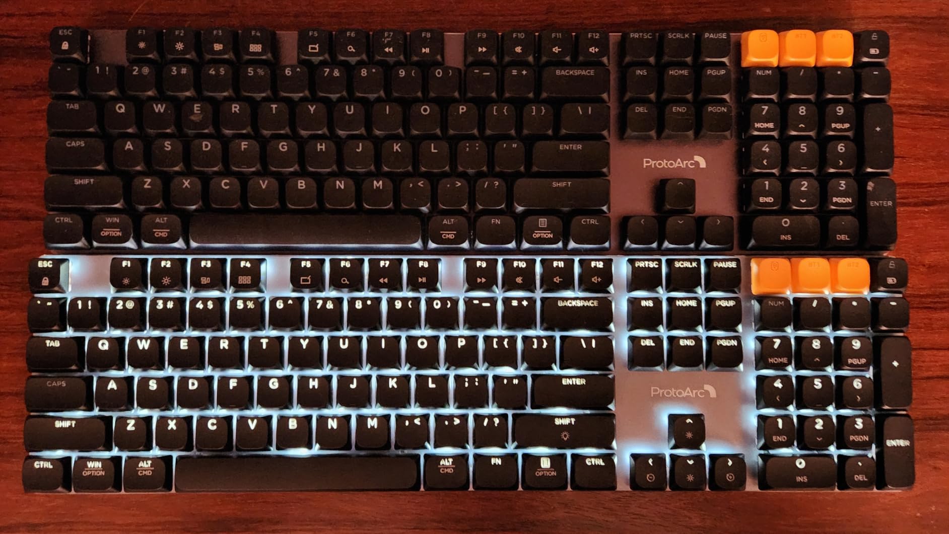 ProtoArc K310 Pro Bluetooth Mechanical Keyboard, Wireless Backlit Keyboard for Mac/Windows, Low Profile Quiet Keys, Multi-Device, Aluminum customer photo 2
