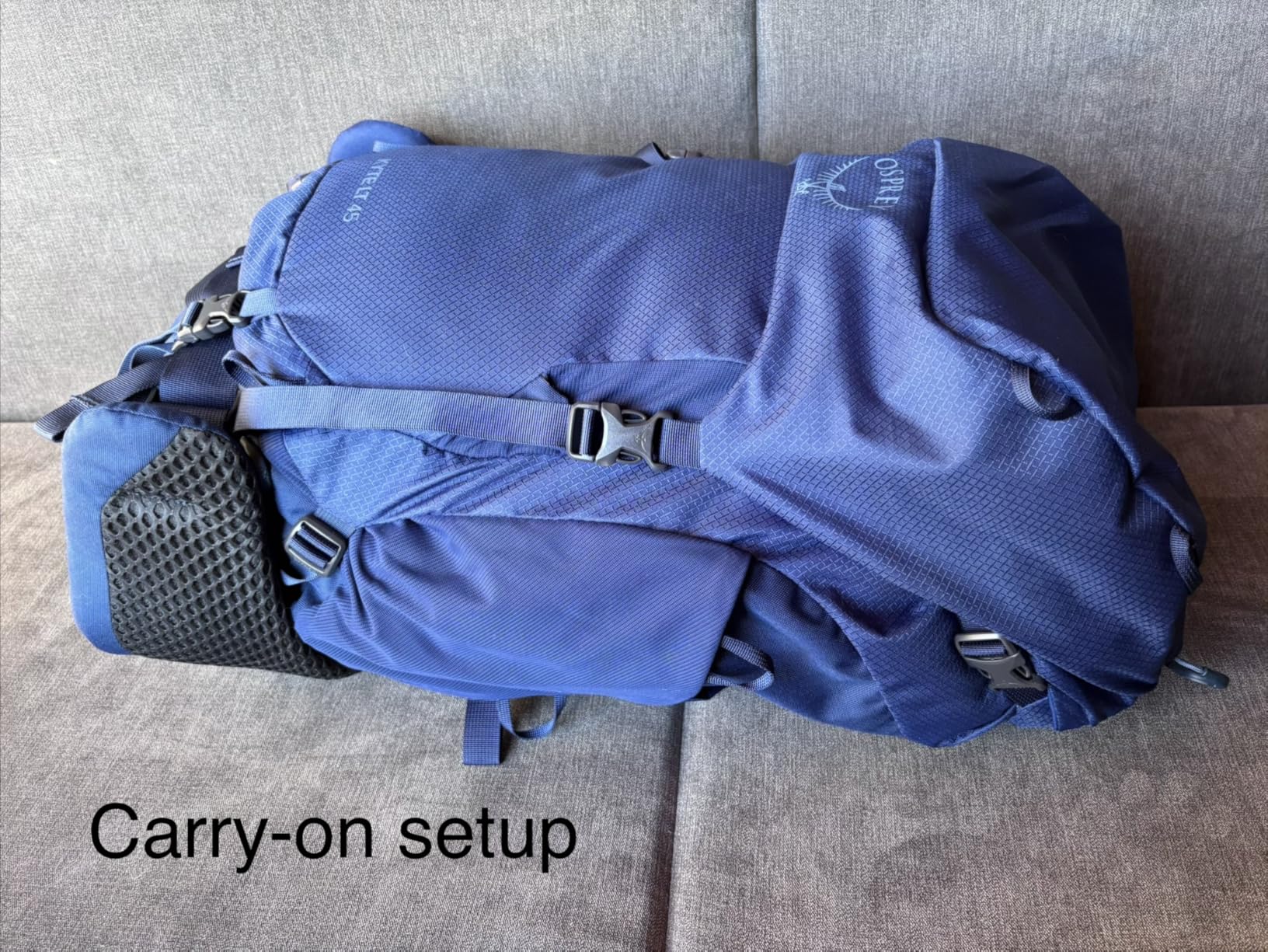 Osprey Kyte LT 35L Women's Backpacking Backpack - Lightweight Hiking & Travel Bag with Waterproof Raincover, Graphite Purple customer photo 2