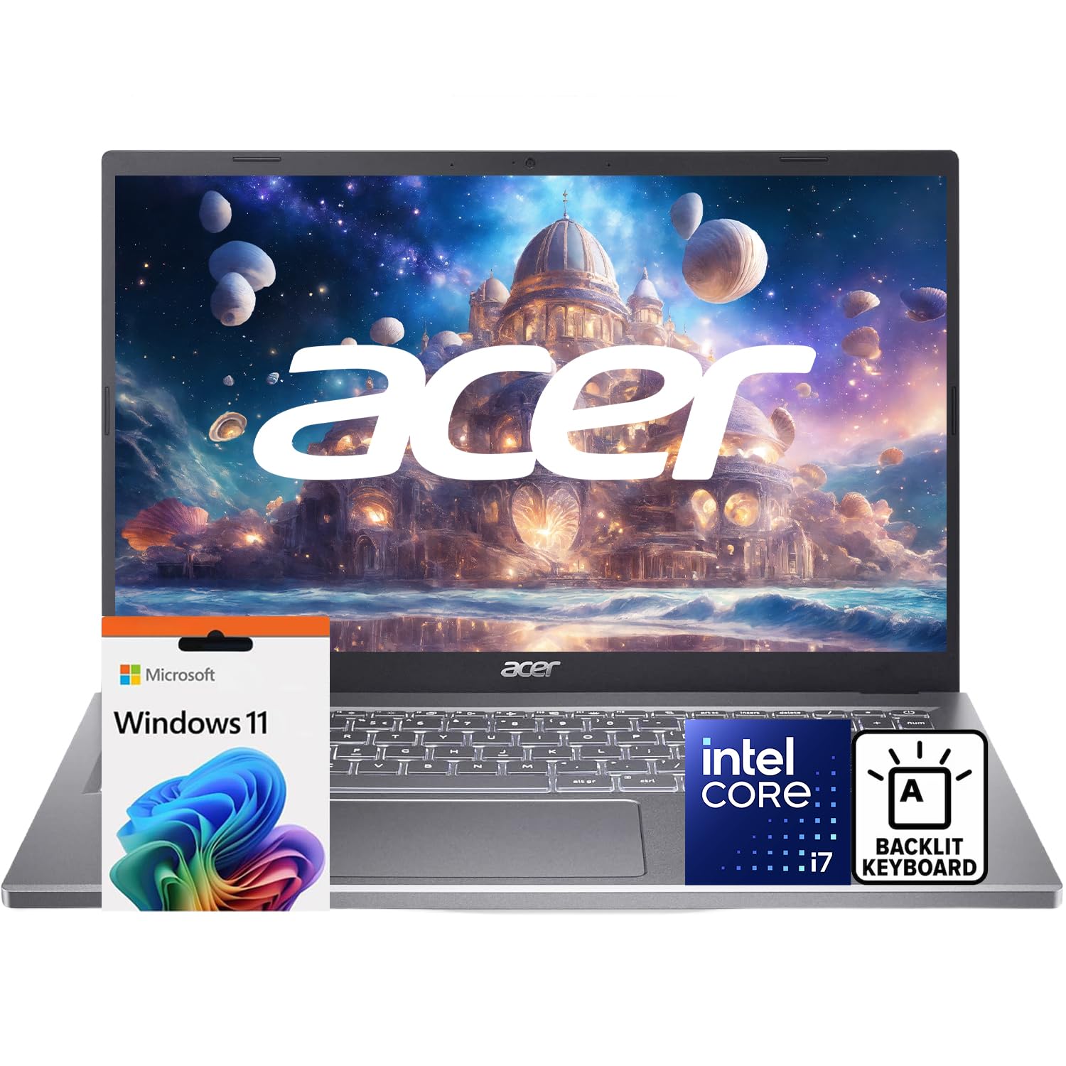 Acer Aspire Premium 15.6 inch FHD Laptop | Intel Core i7-1255U up to 4.7GHz | 32GB RAM - 1TB Storage (512GB SSD + 512GB Ext) | Backlit Keyboard | Webcam | Wi-Fi 6 | Iris Xe Graphics | Windows 11 customer photo 1