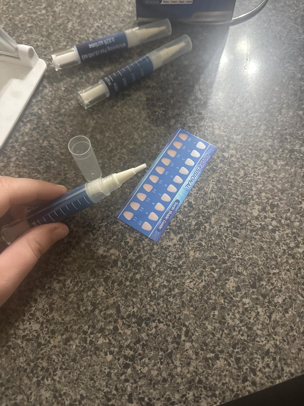Teeth Whitening Pen Kit - 35% Carbamide Peroxide, Stain Removal, 4 Whitening Pens + 2 Remineralizing Pens, Enamel Repair, Anti-Cavity, Sensitive Teeth Care, 6 x 0.14 fl oz(Mint) customer photo 1