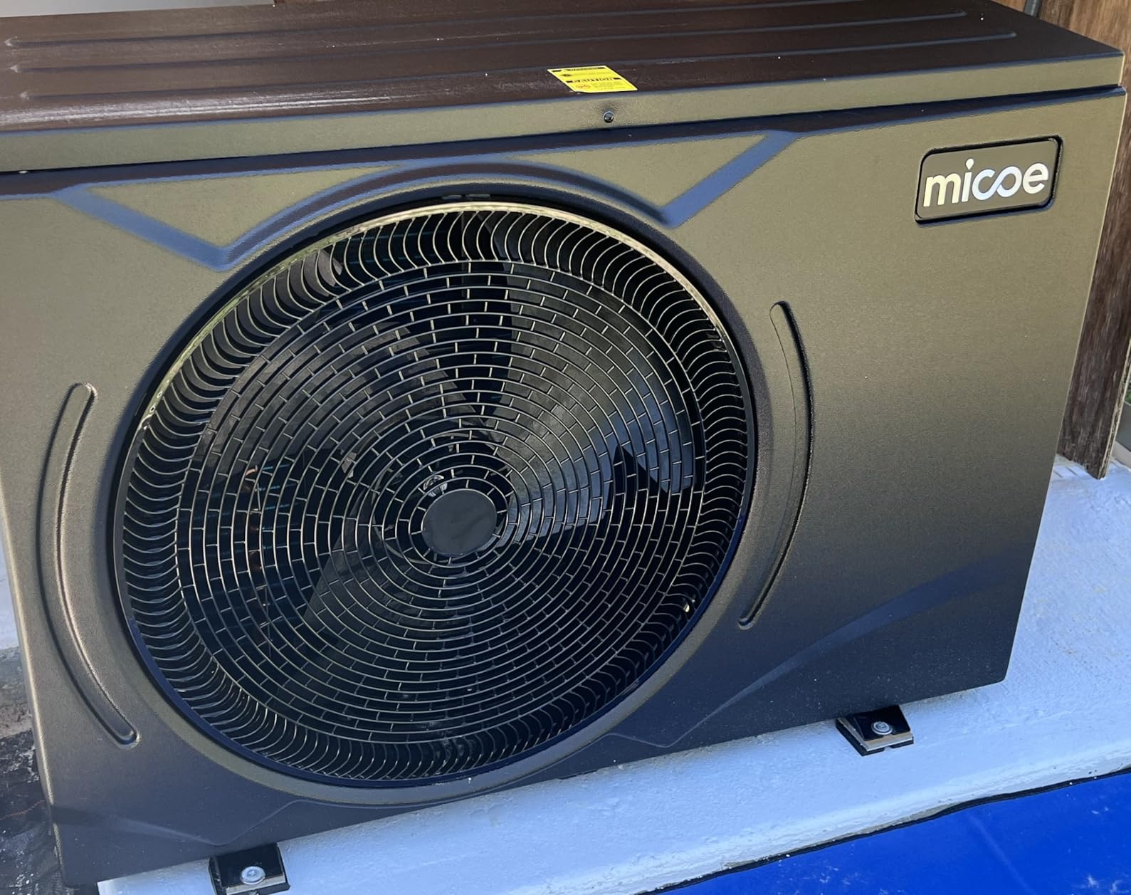 MICOE 18000 BTU Pool Heater for Above Ground Pools, Swimming Pool Heat Pump, Heating and Cooling, Smart App Control，Titanium Heat Exchanger, Ultra Quiet 50dB, 110V customer photo 1
