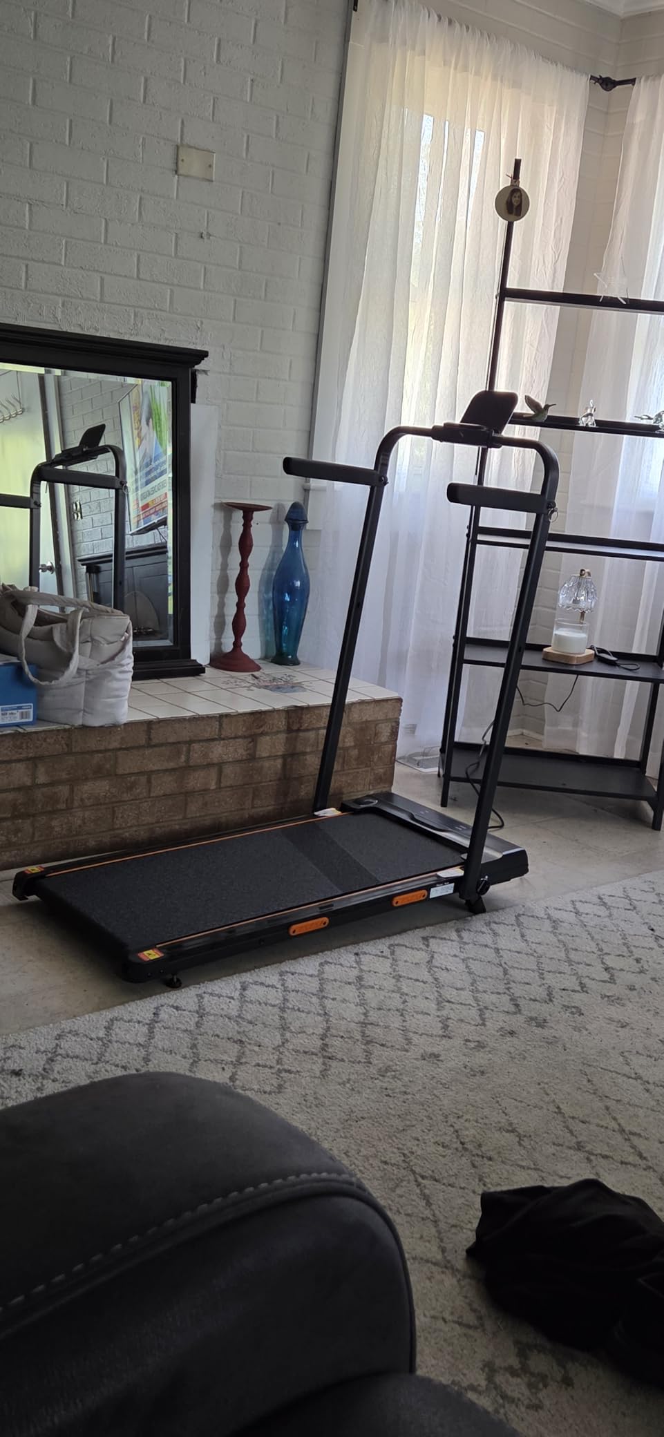 16% Incline Walking Pad Treadmills for Home Small, 4-in-1 Under Desk Treadmill with Handles, Foldable Treadmill with 2.5 HP Quiet Brushless, 330 LBS Capacity customer photo 1