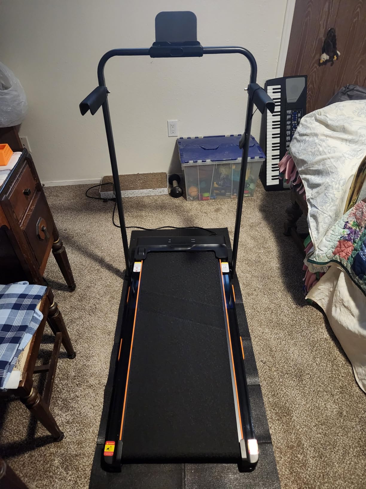 16% Incline Walking Pad Treadmills for Home Small, 4-in-1 Under Desk Treadmill with Handles, Foldable Treadmill with 2.5 HP Quiet Brushless, 330 LBS Capacity customer photo 2