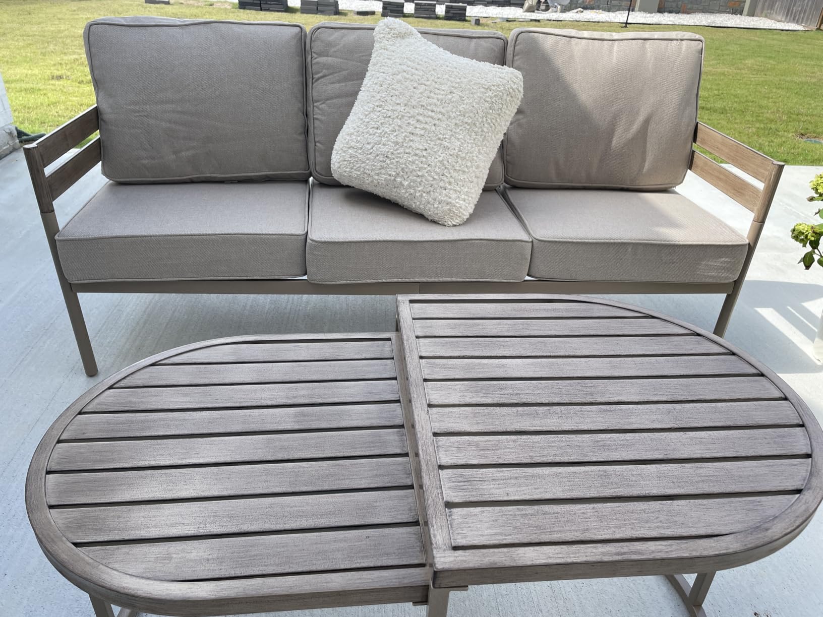 HERA'S HOUSE 6 Pieces Sectional Patio Furniture Set, Outdoor Modular Couch Sofa Set with 10
