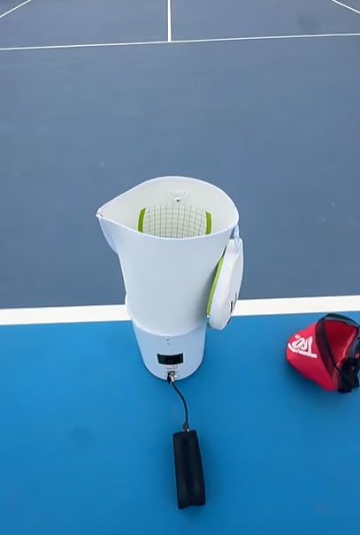 Portable Tennis Ball Machine(16.5Lbs), App-Contolled&Voice-Controlled Tennis Ball Launcher,130-Ball Capacity, 10000+ Drill Combinations,Max 75mph,4H Battery, Training Courses for All Skill Levels customer photo 1