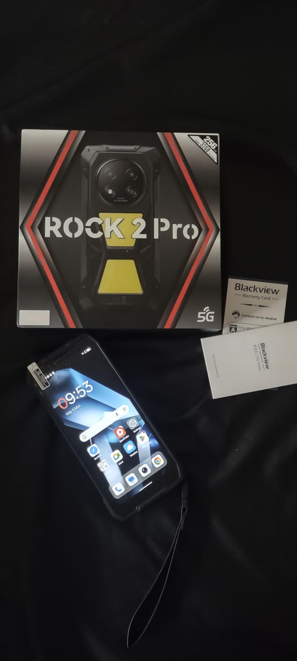 Blackview Rock 2 Pro 5G Rugged Phone Android 16, 15000mAh/33W Dual 400LM Camping Light, 32GB+256GB/2TB Rugged Smartphone Unlocked Gemini AI, 16MP+13MP 6.78