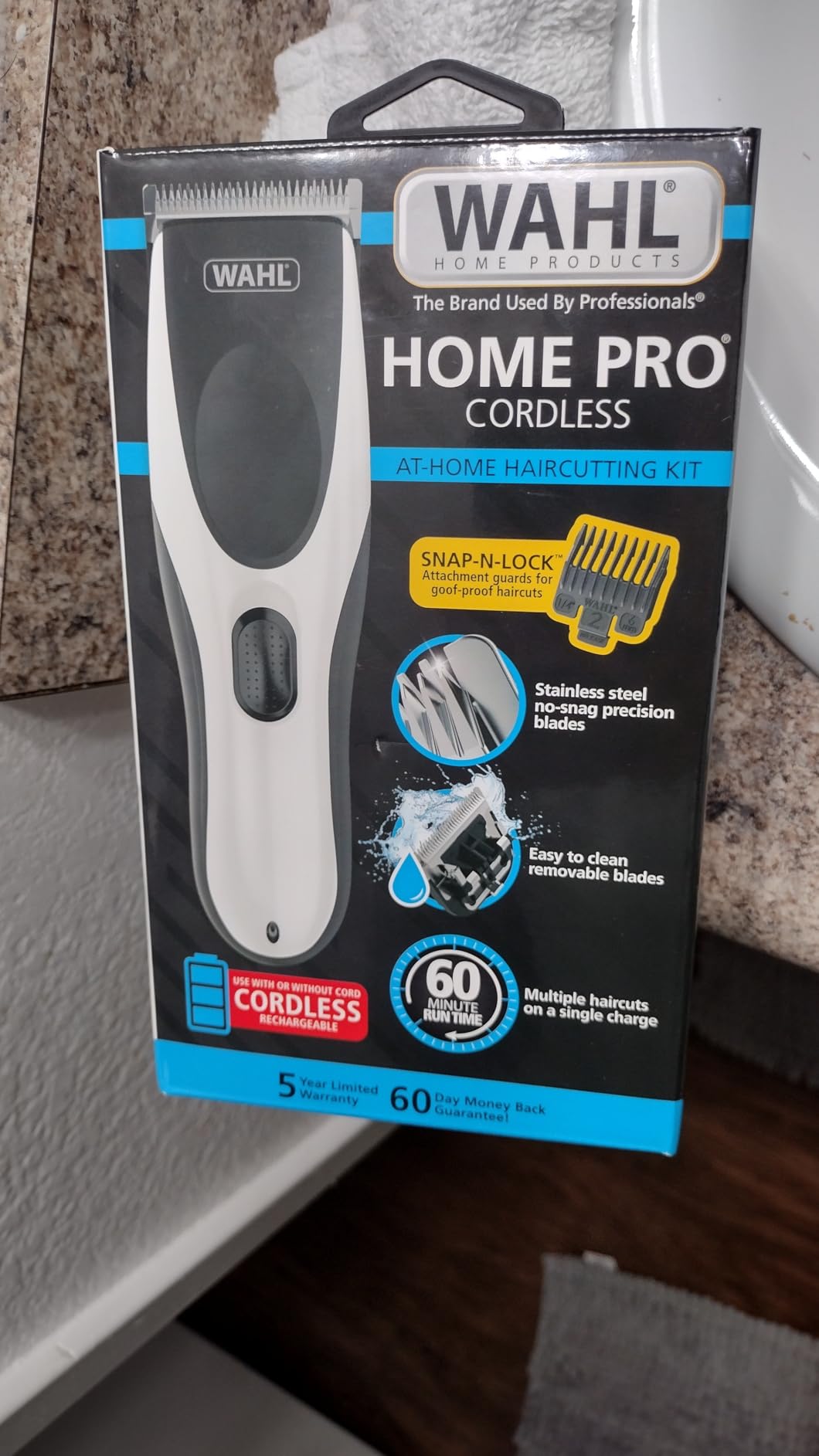 Wahl Clippers Home Pro Cordless Rechargeable Hair Clippers for Men with Precision Haircutting Blades & Secure Snap-N-Lock Attachment Guards - Model 3031656 customer photo 1