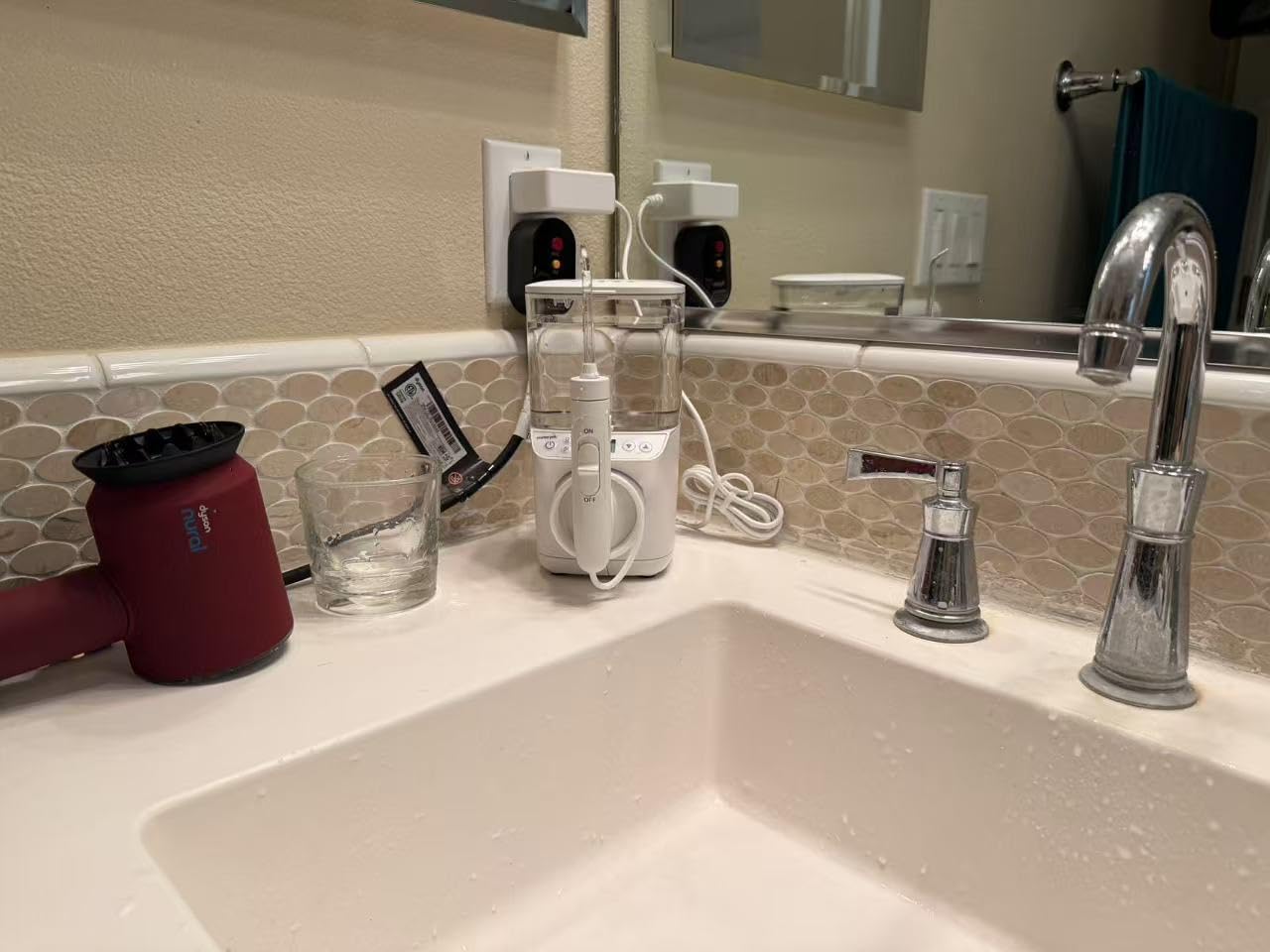 Promax Water Flosser with SmartAdvance Mode for Daily Gum Health and Cleaning Teeth, Braces, Implants, ADA Accepted, Small Quiet Design, Electric Flosser with 10 Settings, 5 Tips, WF-23 customer photo 1