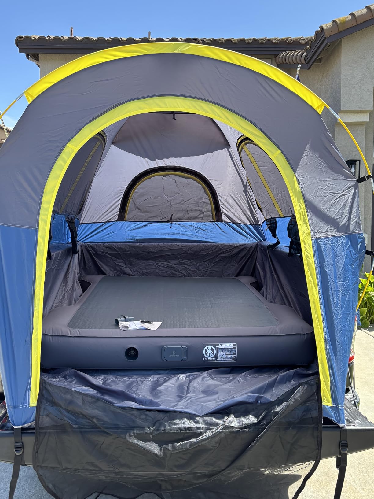Umbrauto Upgraded Truck Bed Air Mattress for Full Size Short Beds 5.5-5.8ft, Drop-Stitch Tech with Built-in Pump, Heavy Duty Silent Inflatable Tent Bed for Outdoor Camping customer photo 1